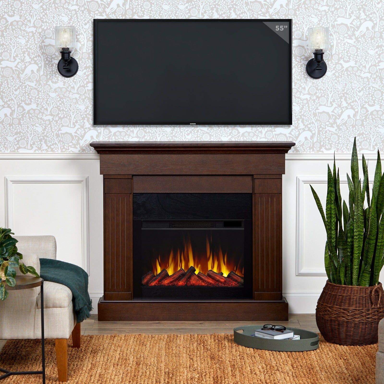 Crawford Slim Electric Fireplace - Real Flame