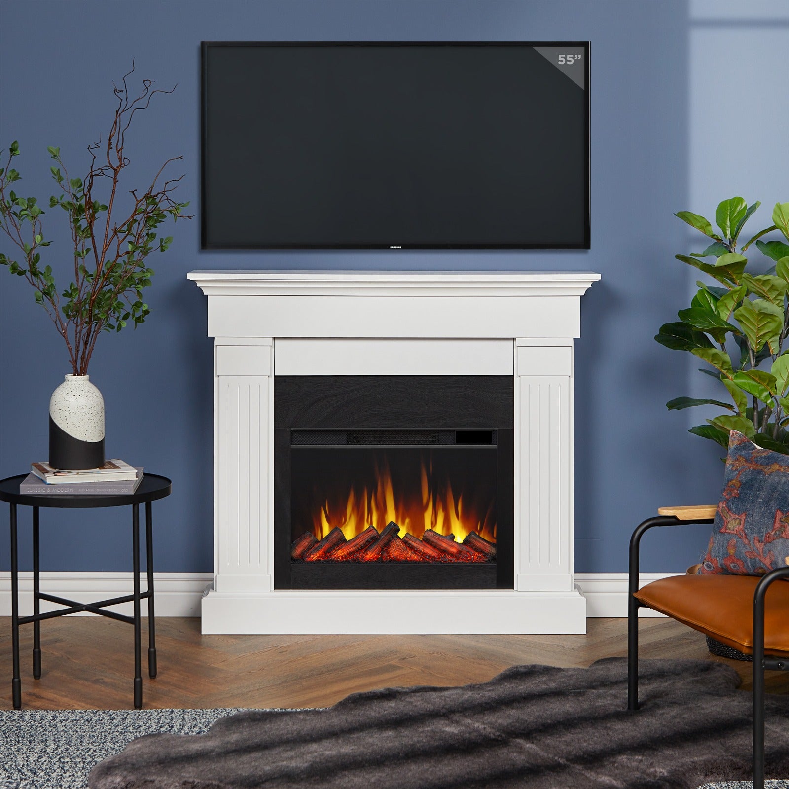 Crawford Slim Electric Fireplace - Real Flame