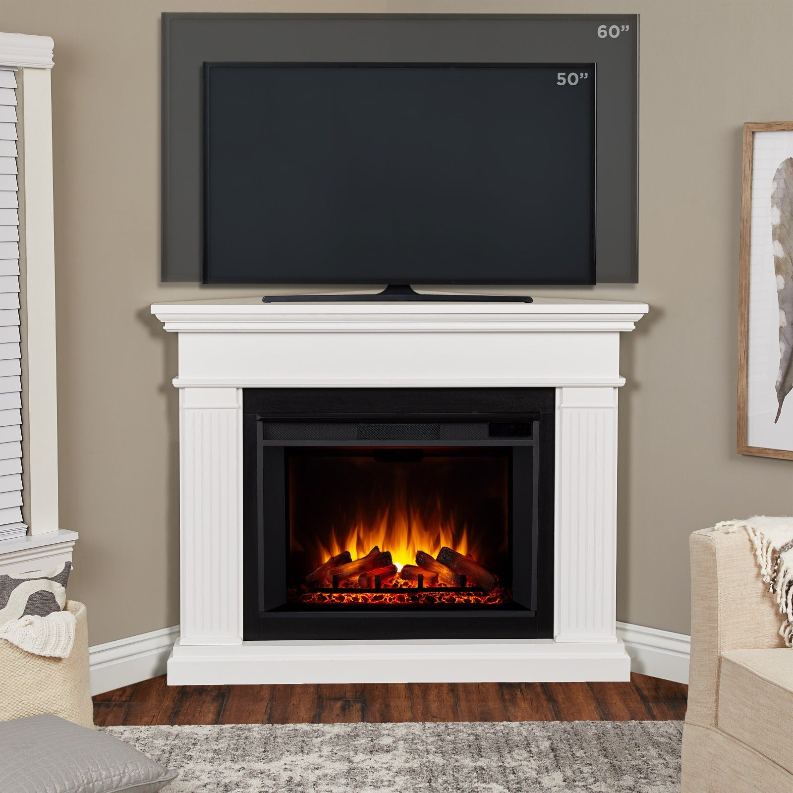 Kennedy Grand Corner Electric Fireplace - Real Flame