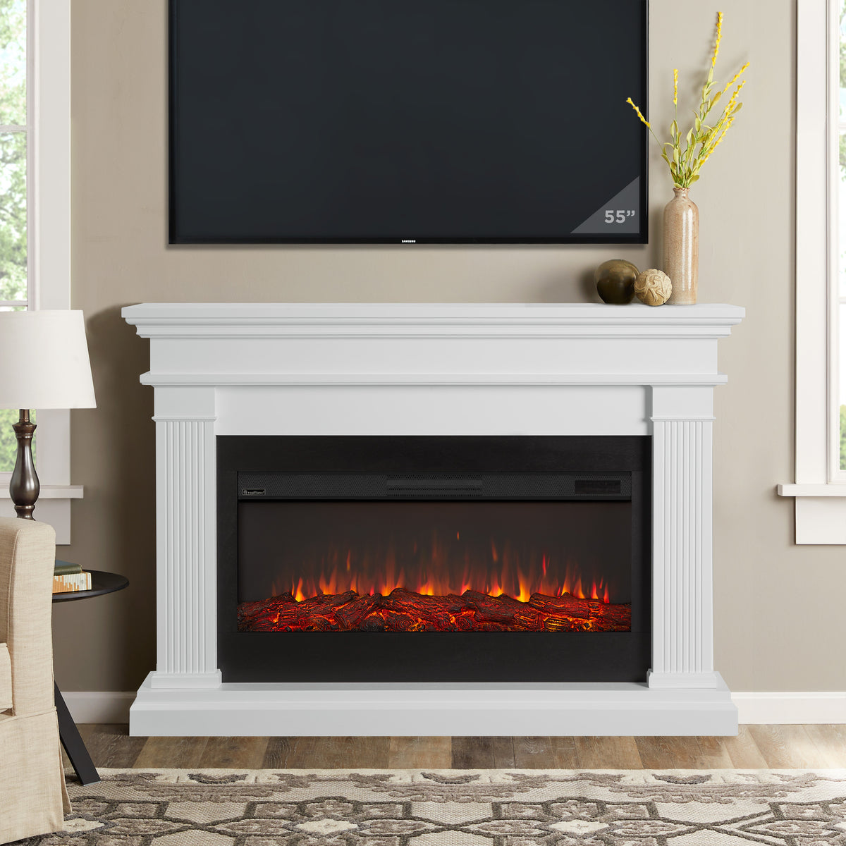 Beau Landscape Electric Fireplace - Real Flame