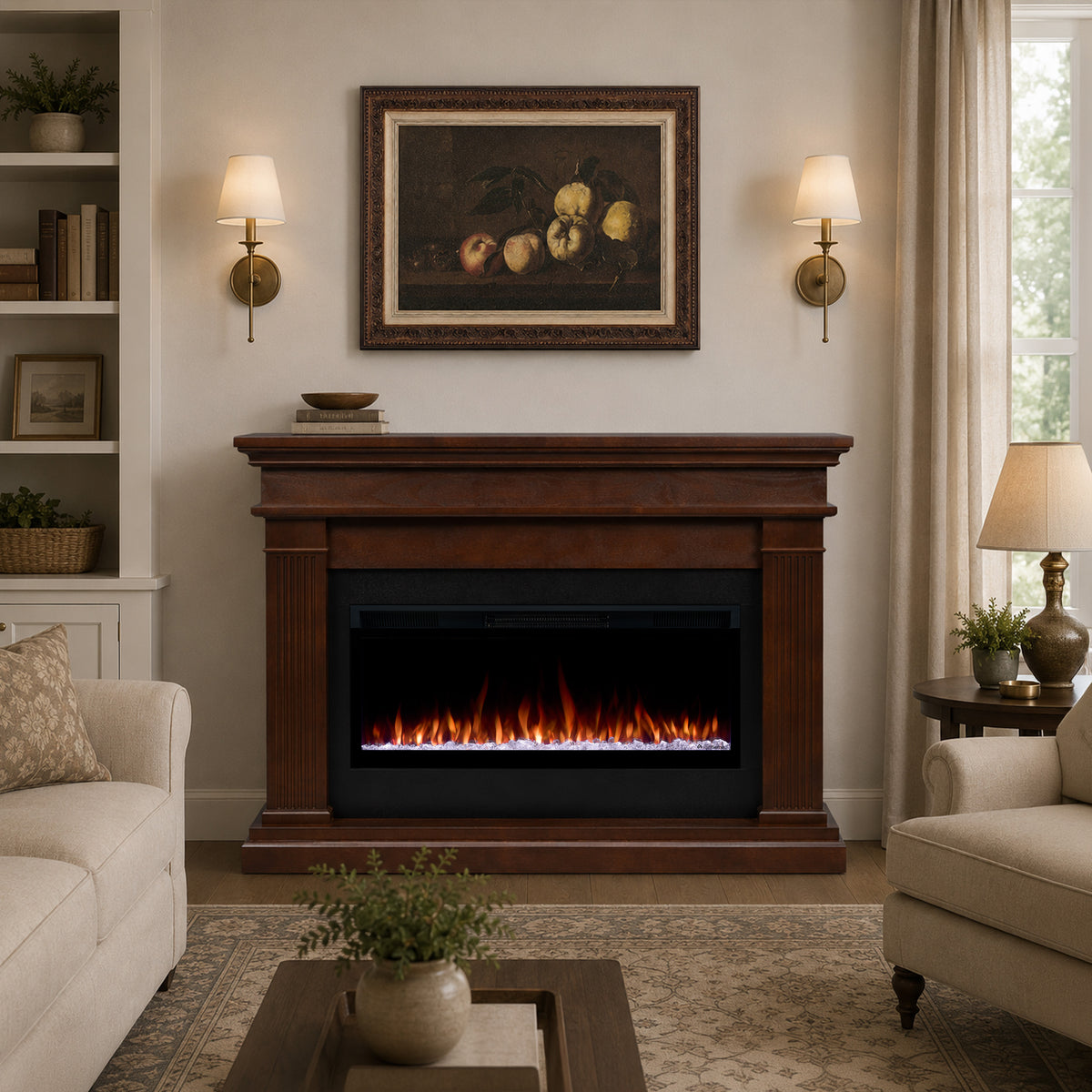 Beau Smart Landscape Electric Fireplace - Real Flame