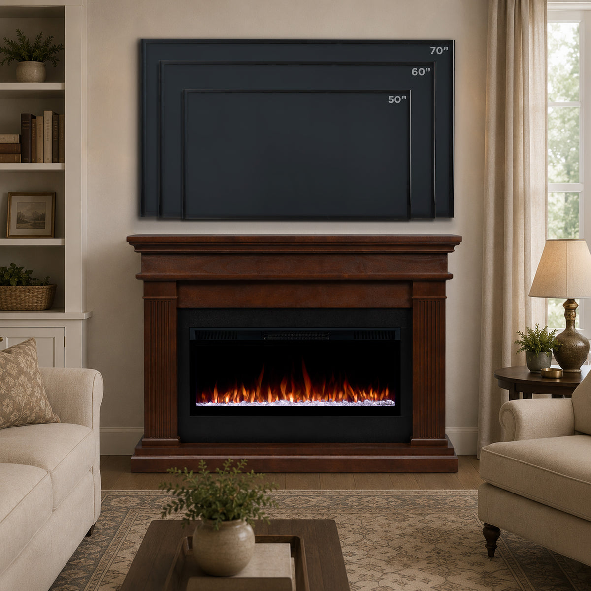 Beau Smart Landscape Electric Fireplace - Real Flame