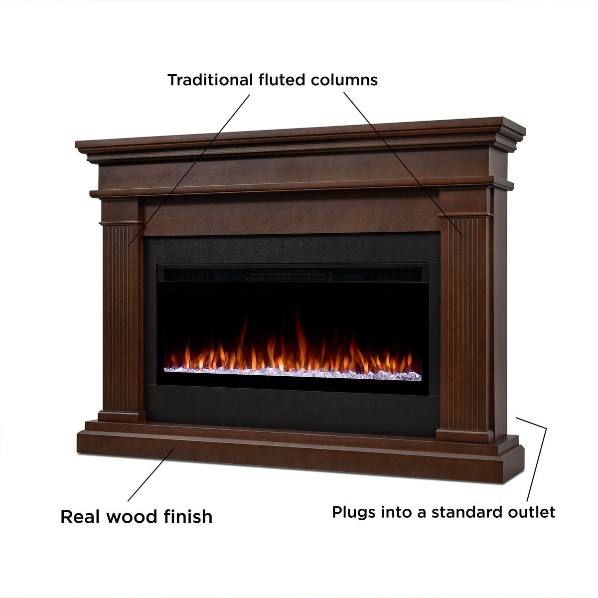 Beau Smart Landscape Electric Fireplace - Real Flame