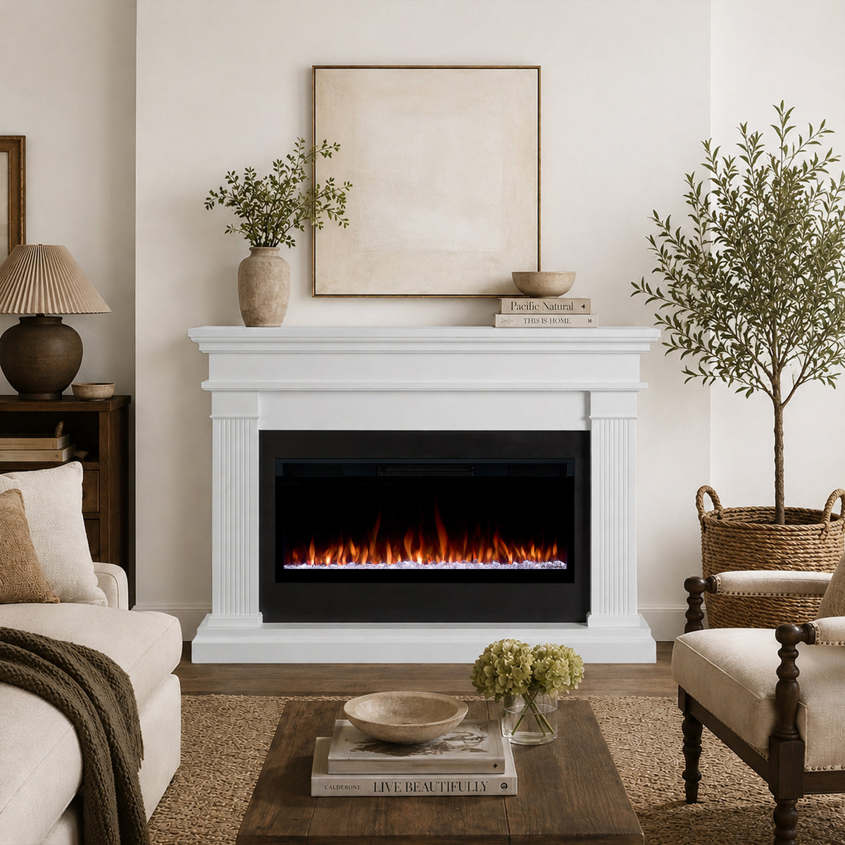Beau Smart Landscape Electric Fireplace - Real Flame
