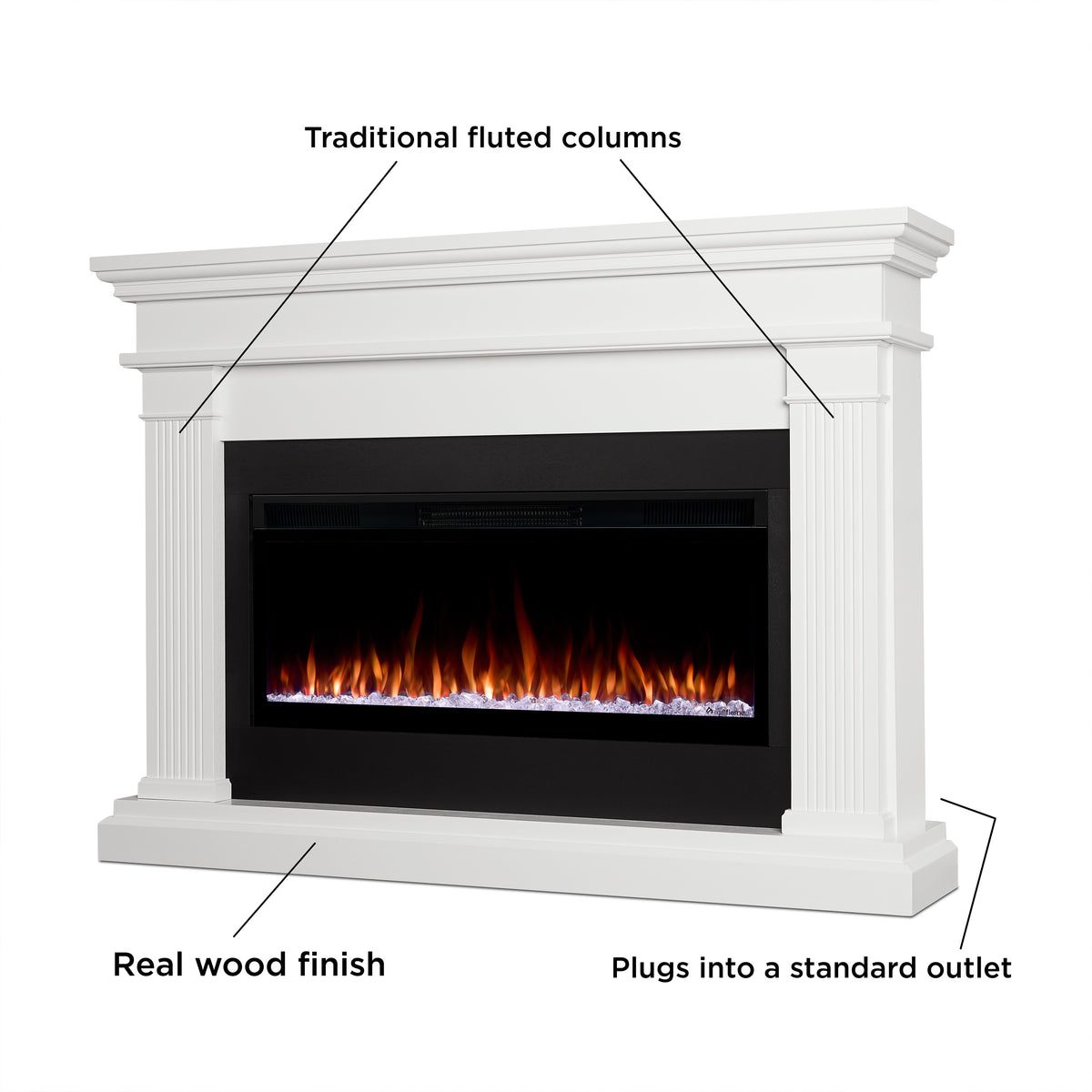 Beau Smart Landscape Electric Fireplace - Real Flame