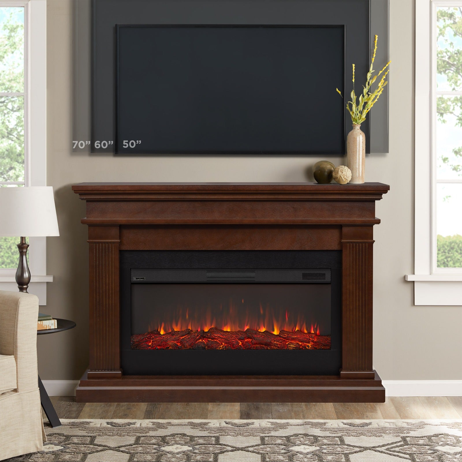 Beau Landscape Electric Fireplace - Real Flame