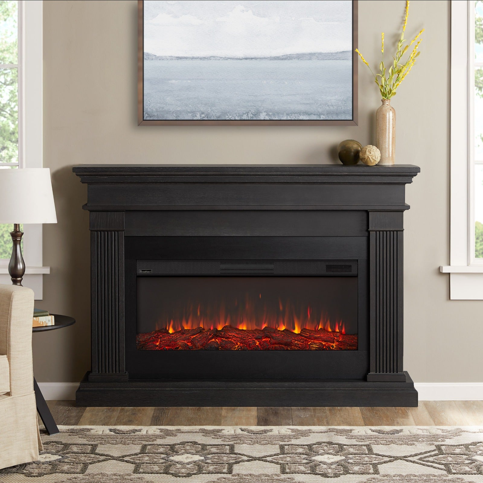 Beau Landscape Electric Fireplace - Real Flame
