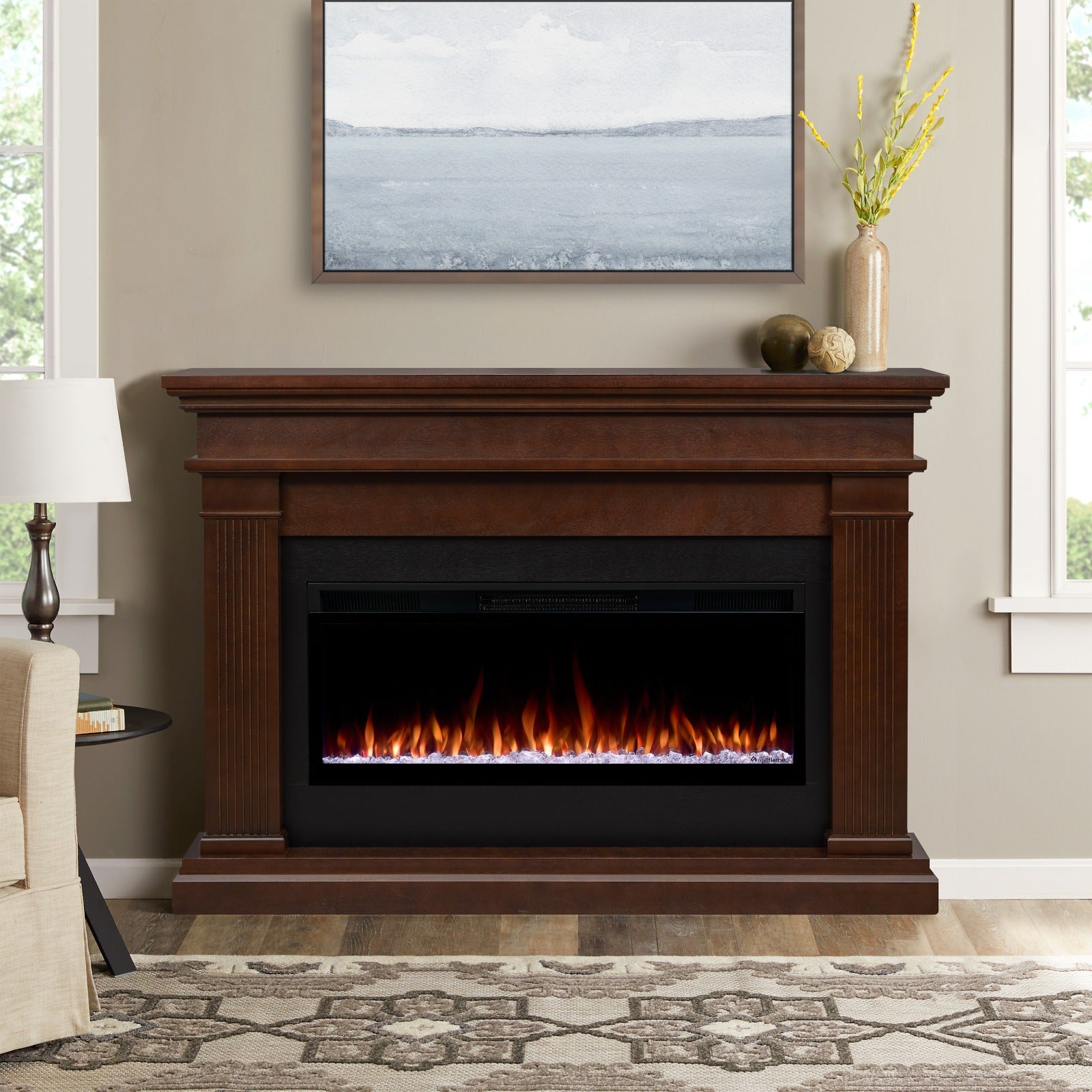 Beau 59" Smart Landscape Electric Fireplace - Real Flame