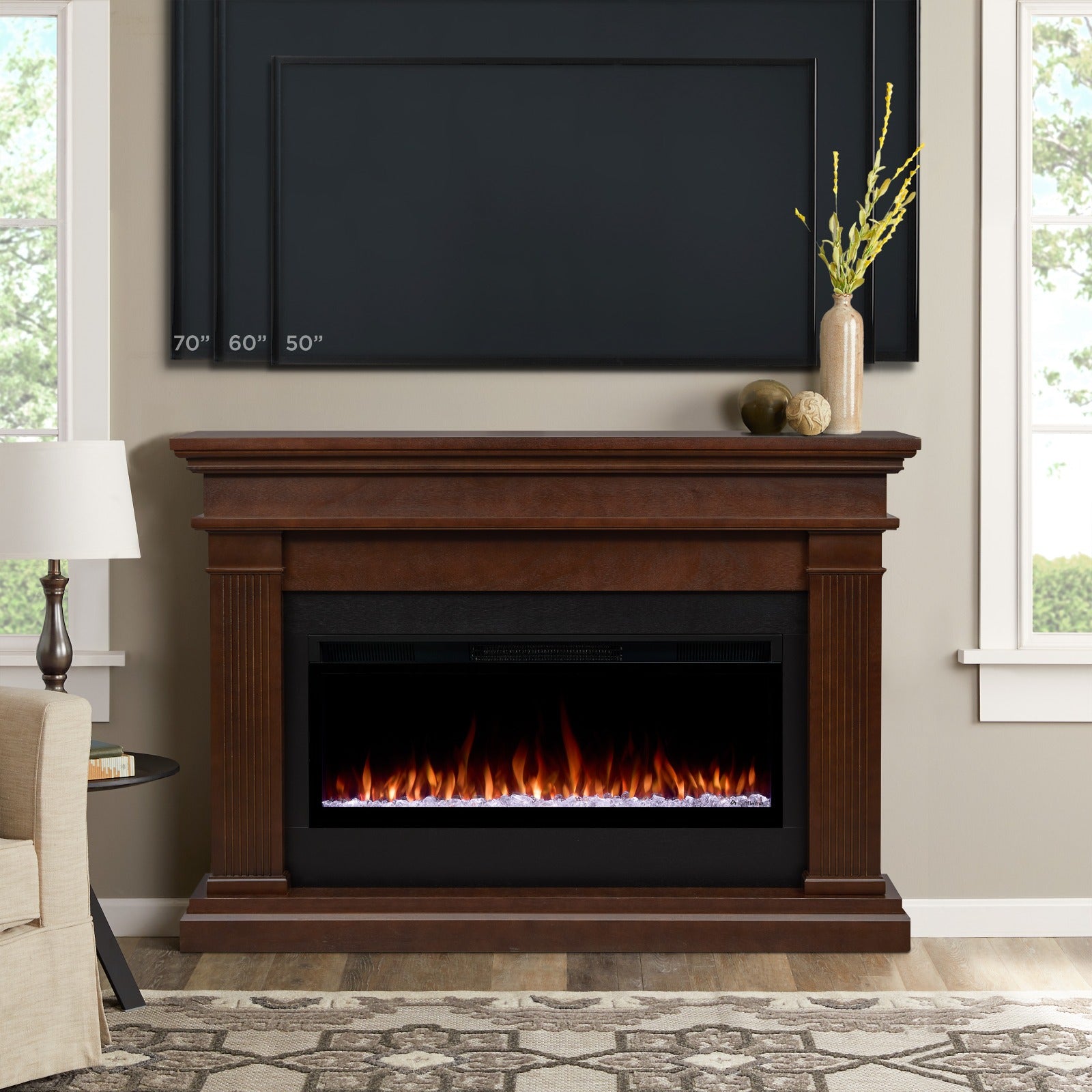 Beau 59" Smart Landscape Electric Fireplace - Real Flame