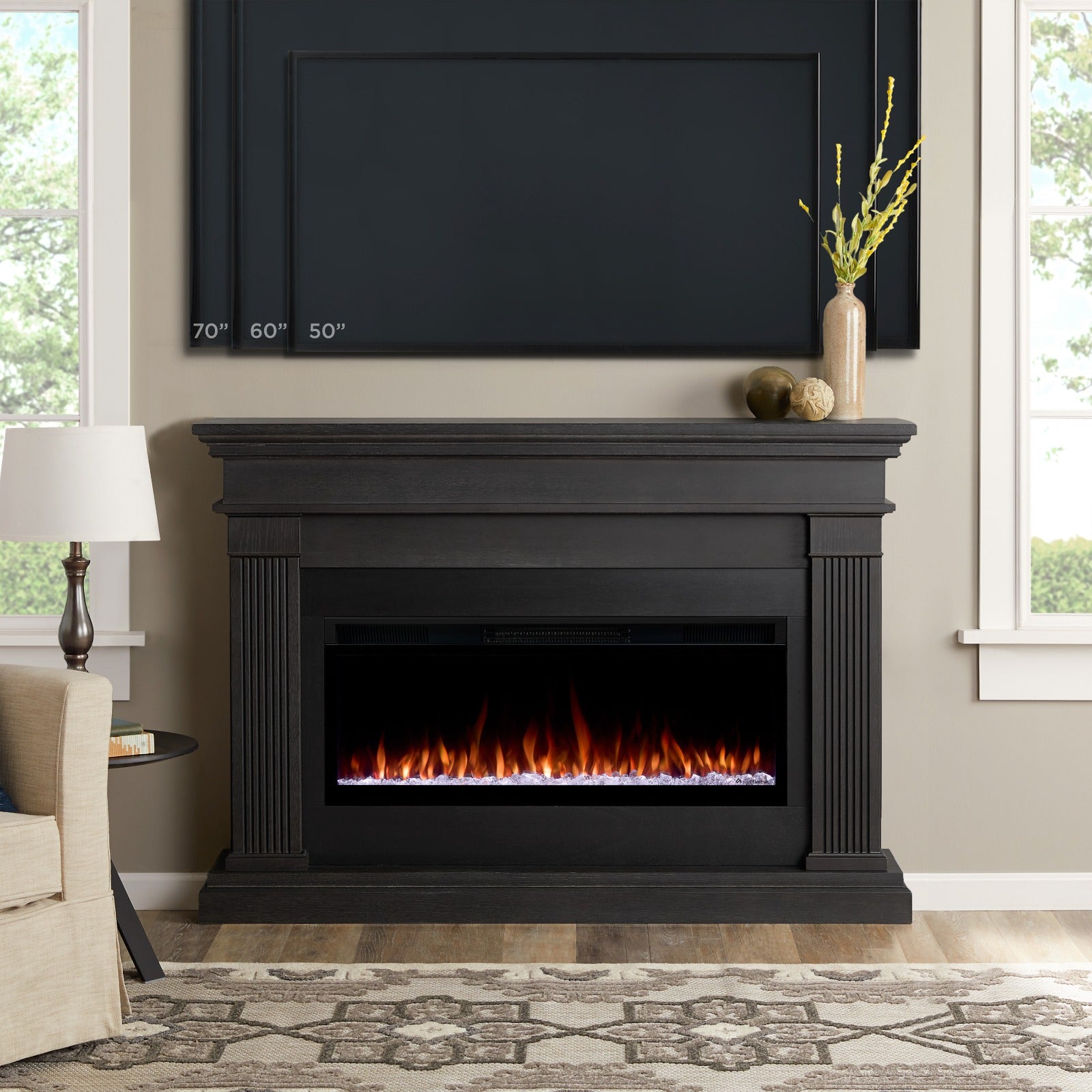 Beau 59" Smart Landscape Electric Fireplace - Real Flame