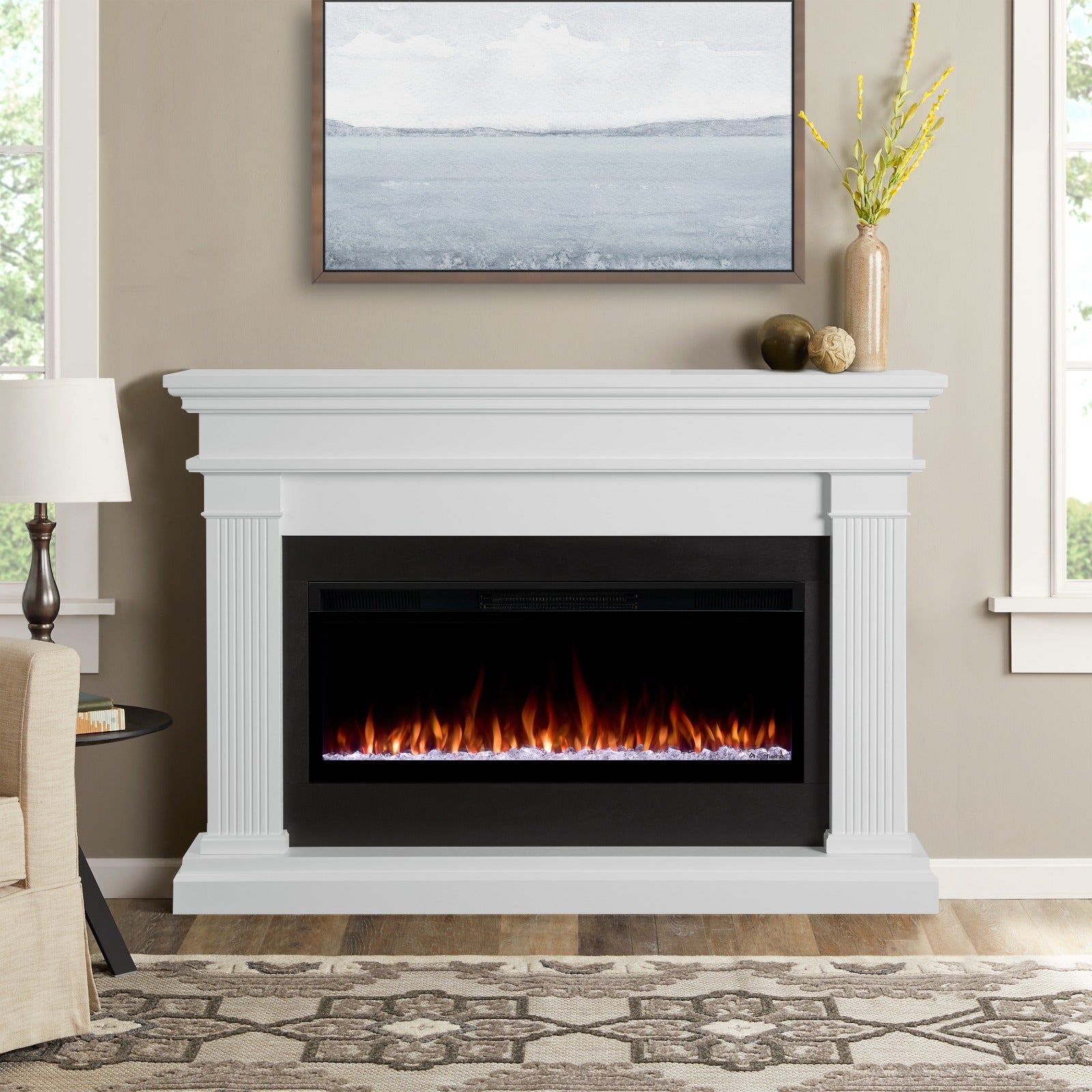 Beau 59" Smart Landscape Electric Fireplace - Real Flame