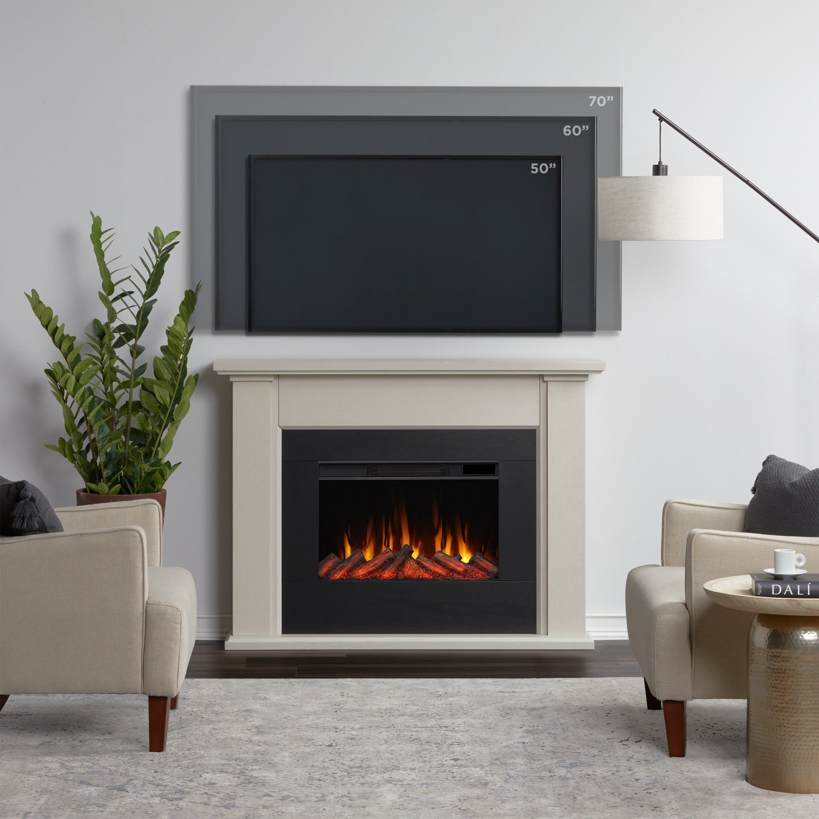 Tejon Slim Electric Fireplace - Real Flame