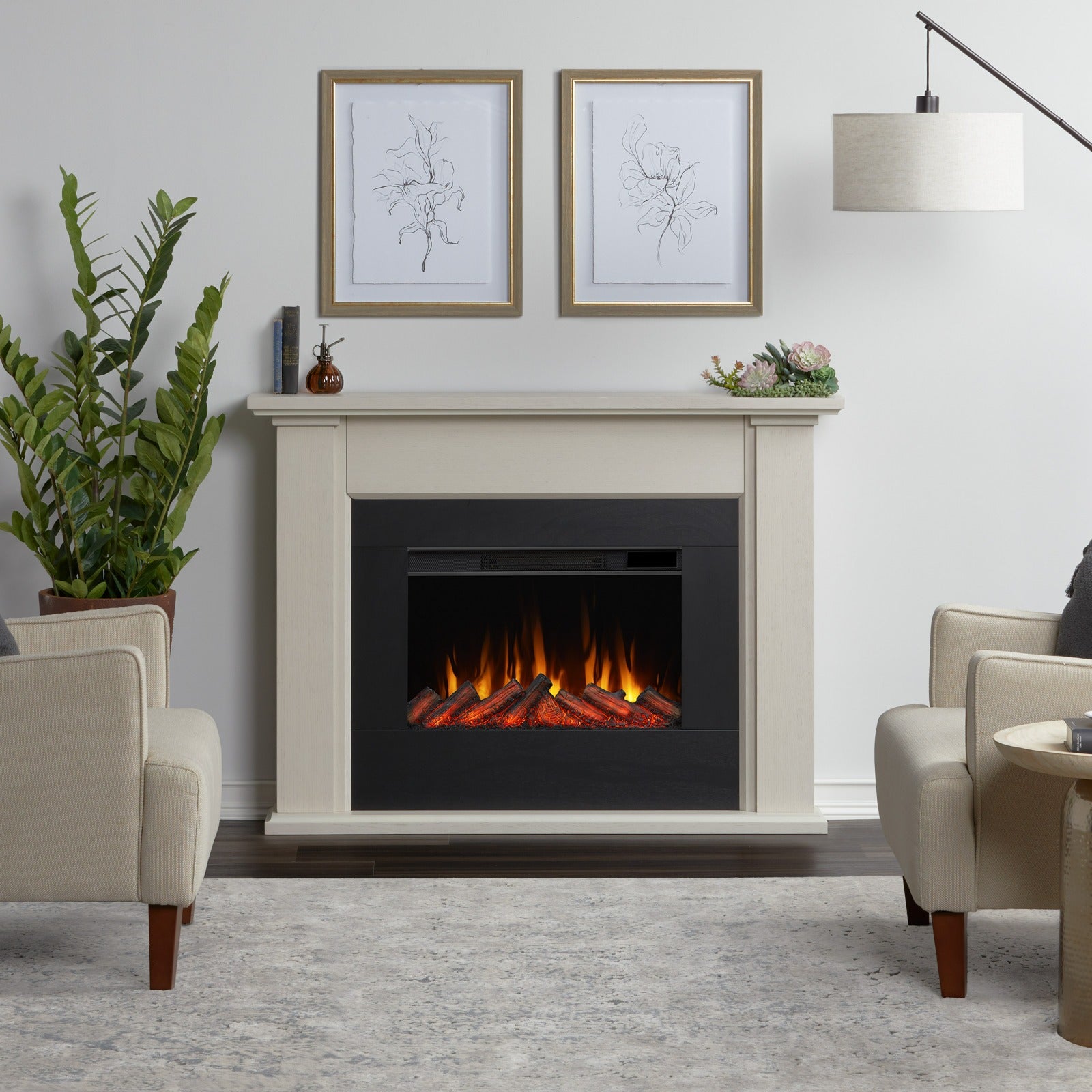 Tejon Slim Electric Fireplace - Real Flame