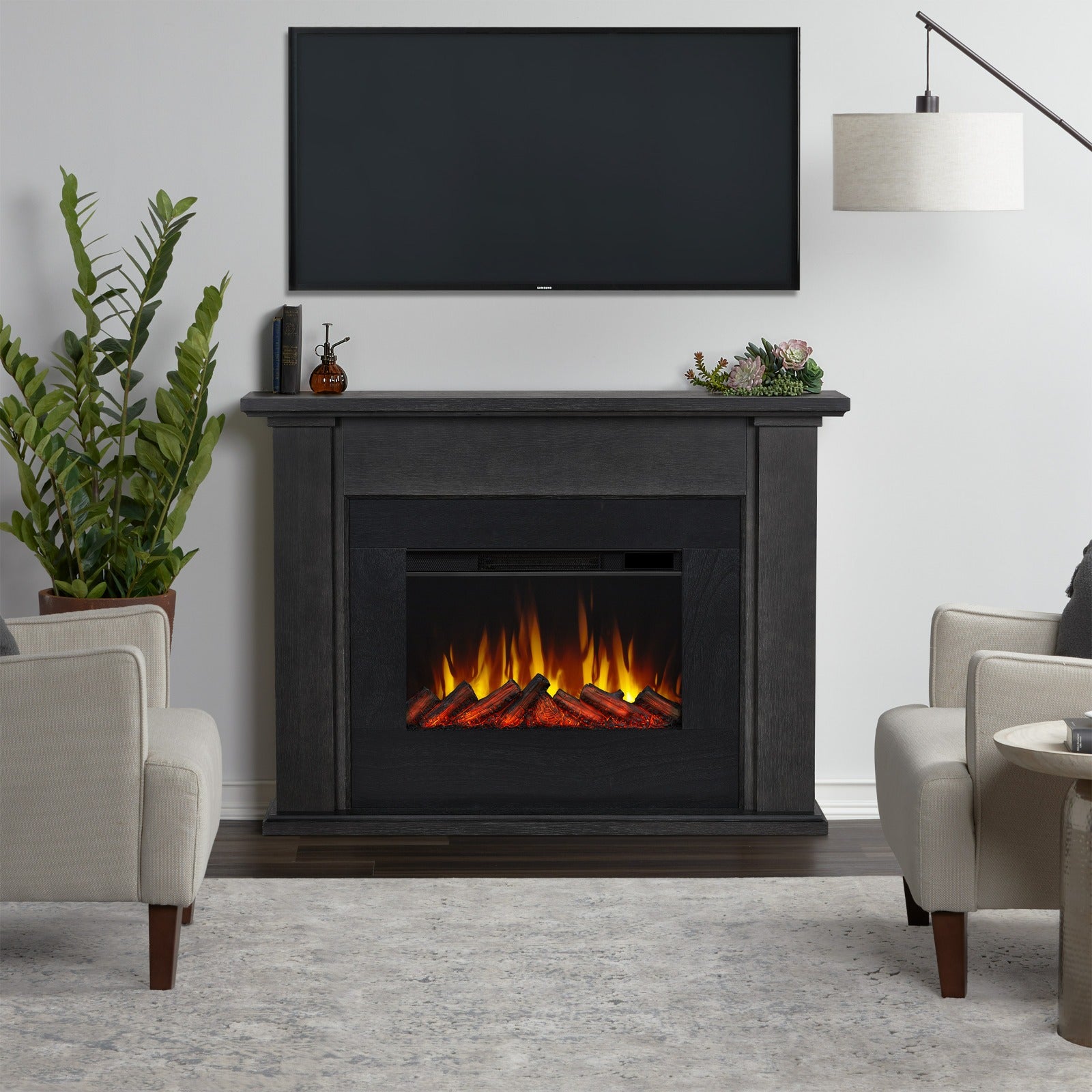 Tejon Slim Electric Fireplace - Real Flame