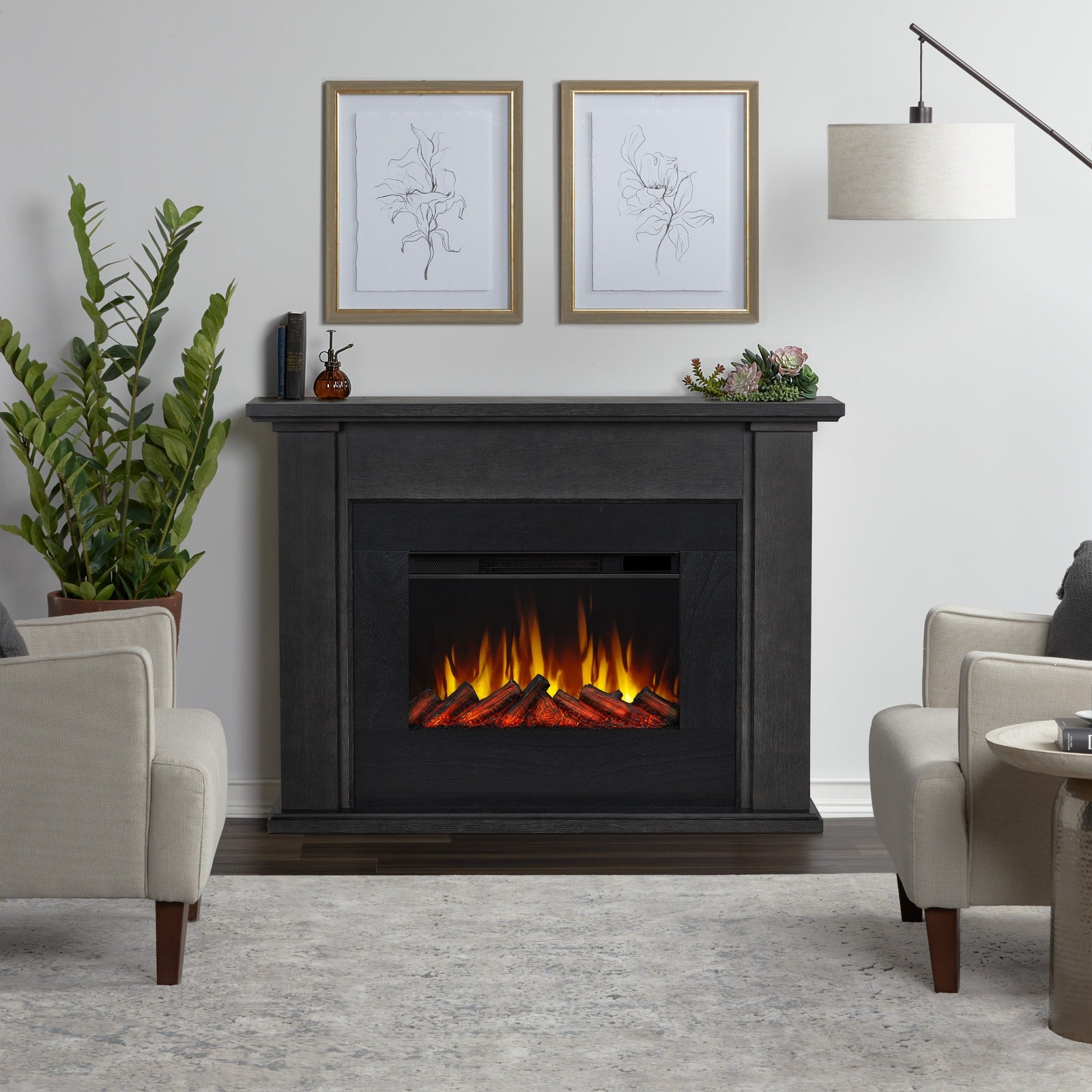 Tejon Slim Electric Fireplace - Real Flame