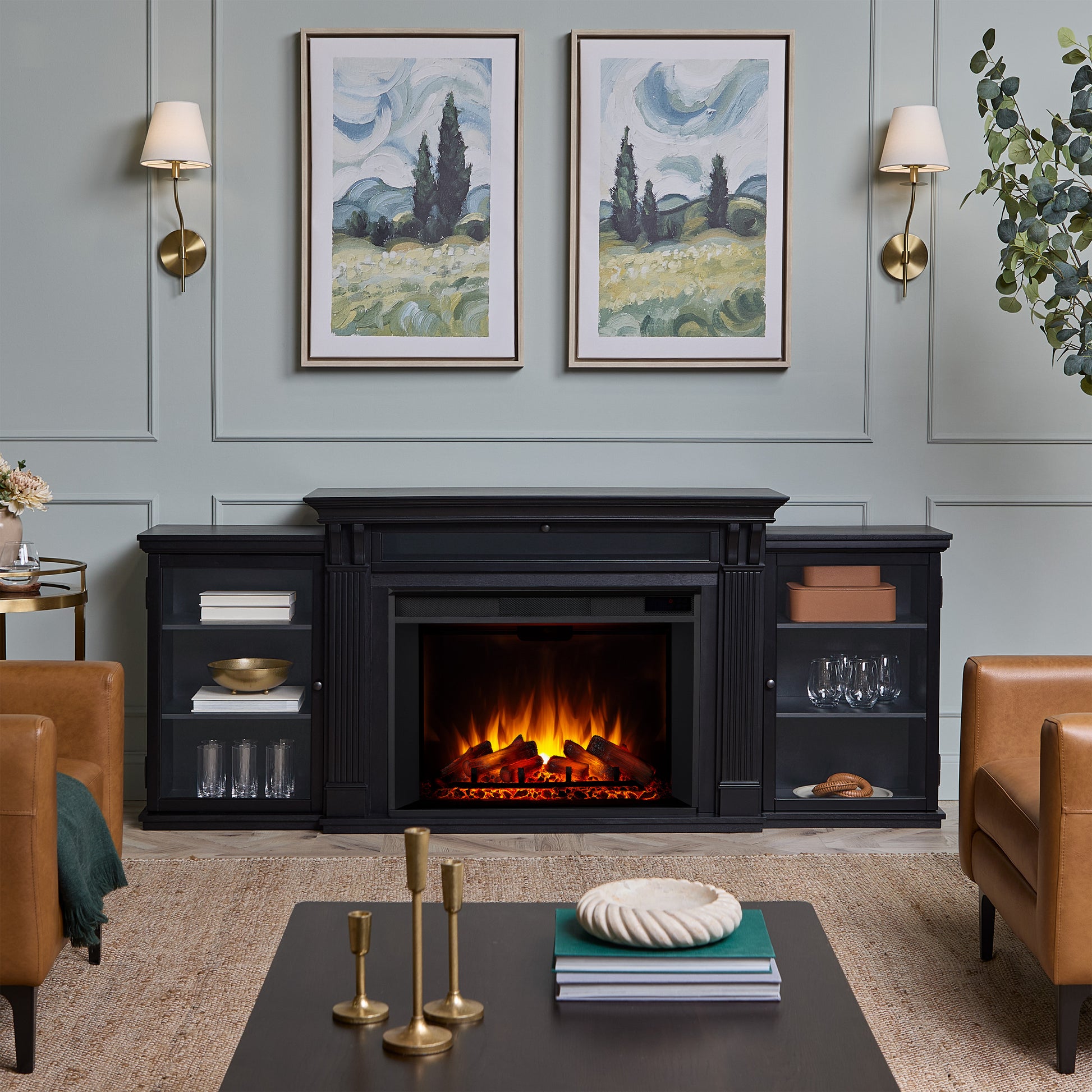 Tracey Grand Electric Fireplace TV Stand - Real Flame