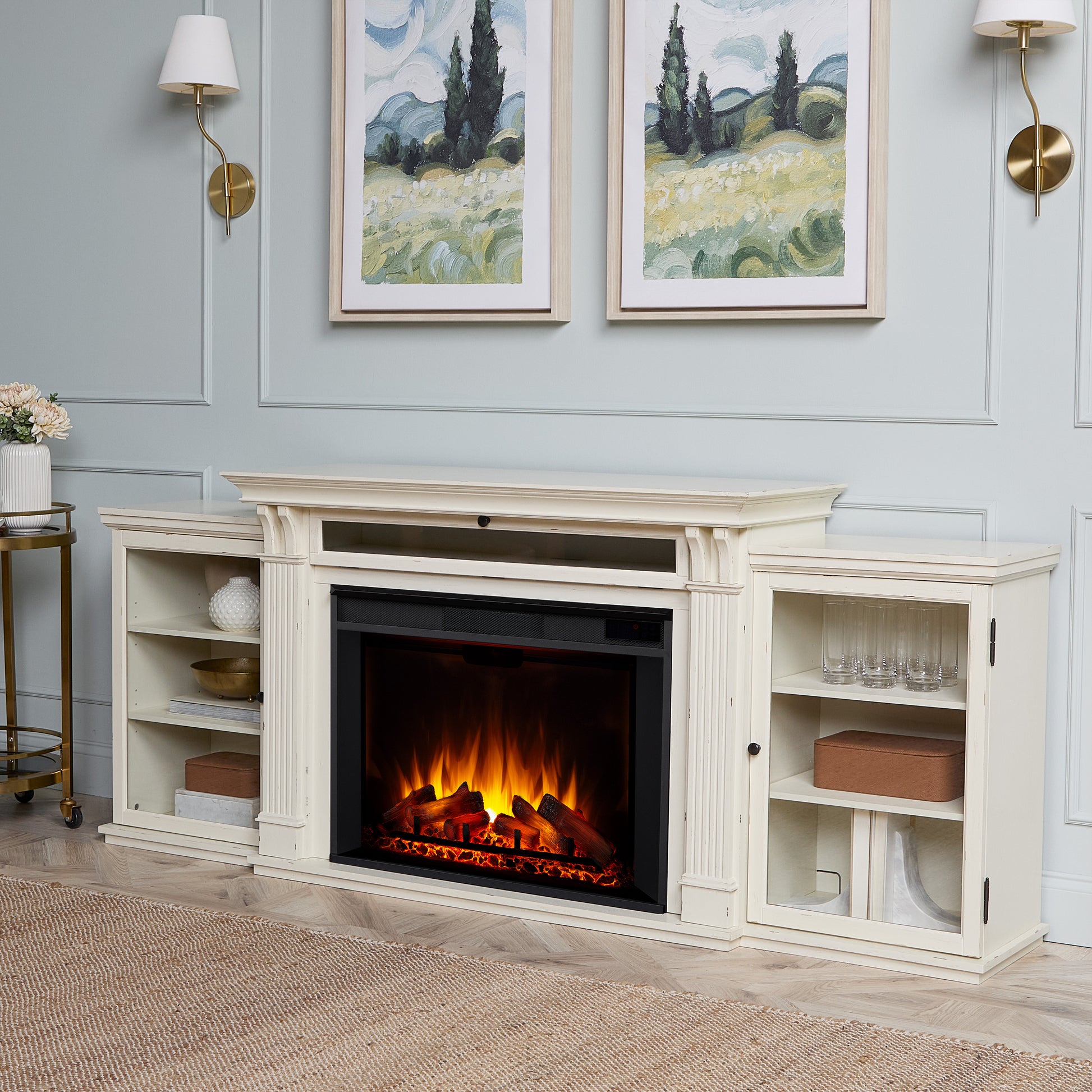 Tracey Grand Electric Fireplace TV Stand - Real Flame