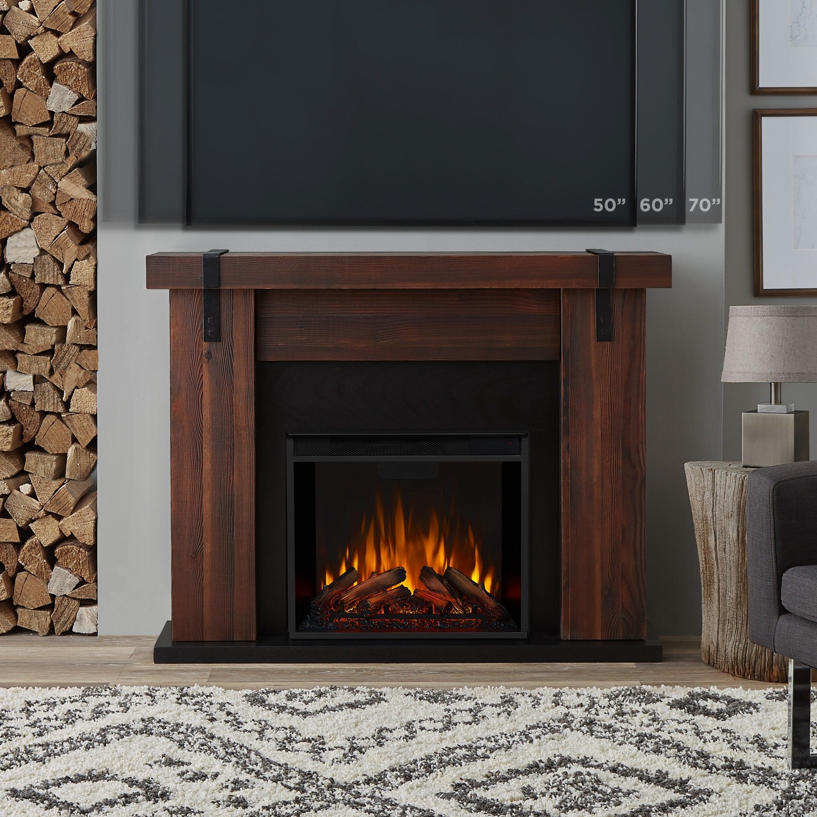 Aspen Electric Fireplace - Real Flame