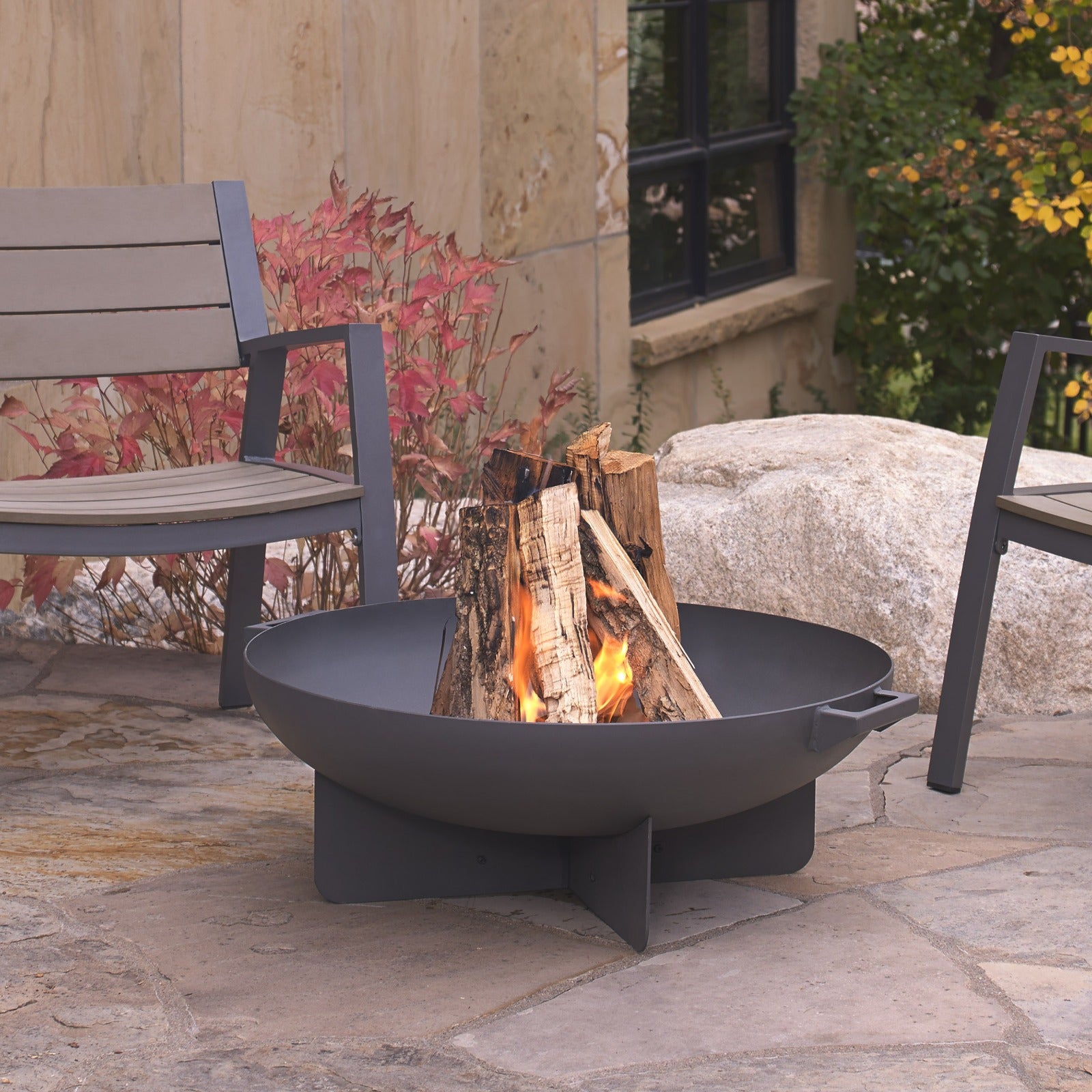 Anson Wood Burning Fire Pit - Real Flame