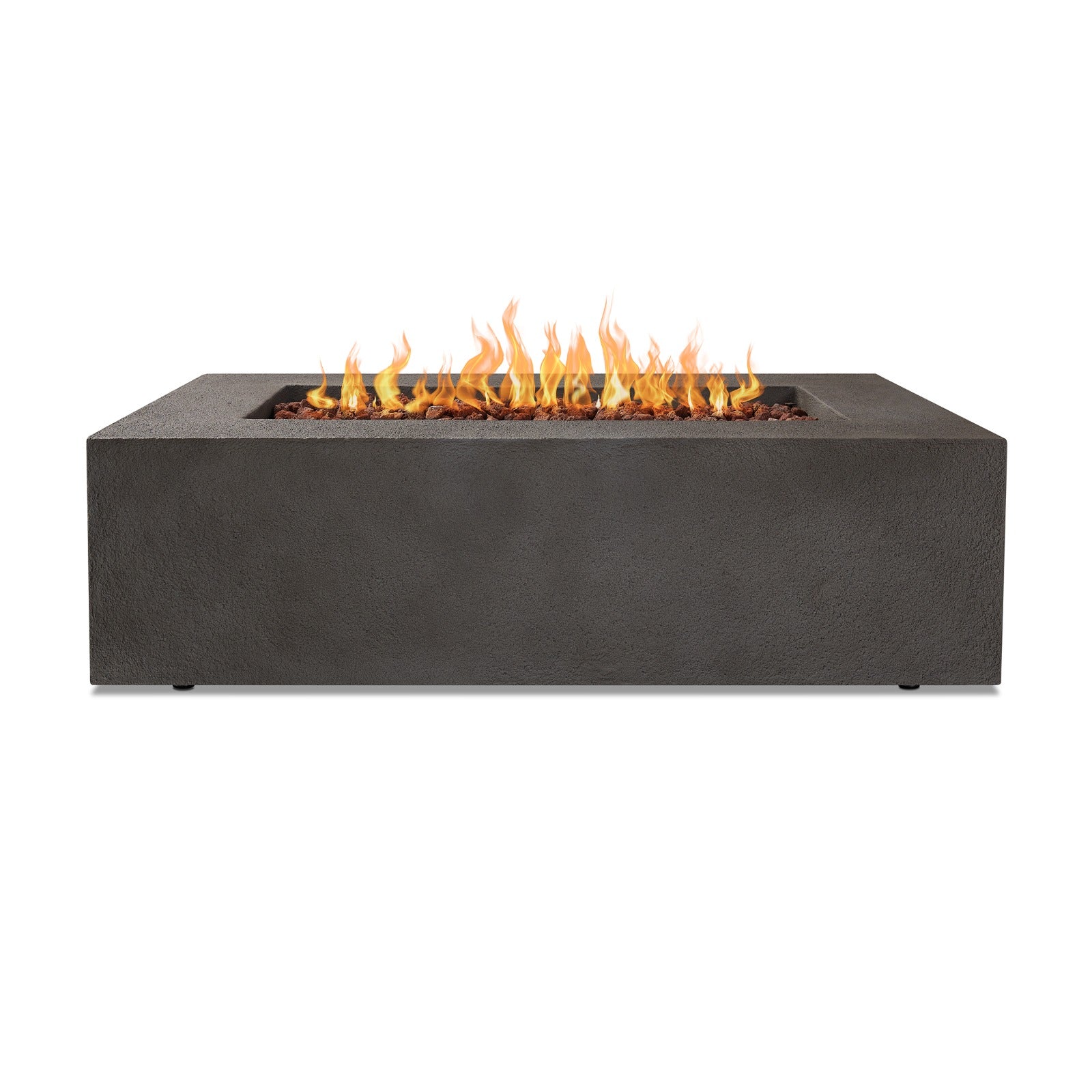 Baltic Rectangle Natural Gas Fire Pit Table - Real Flame
