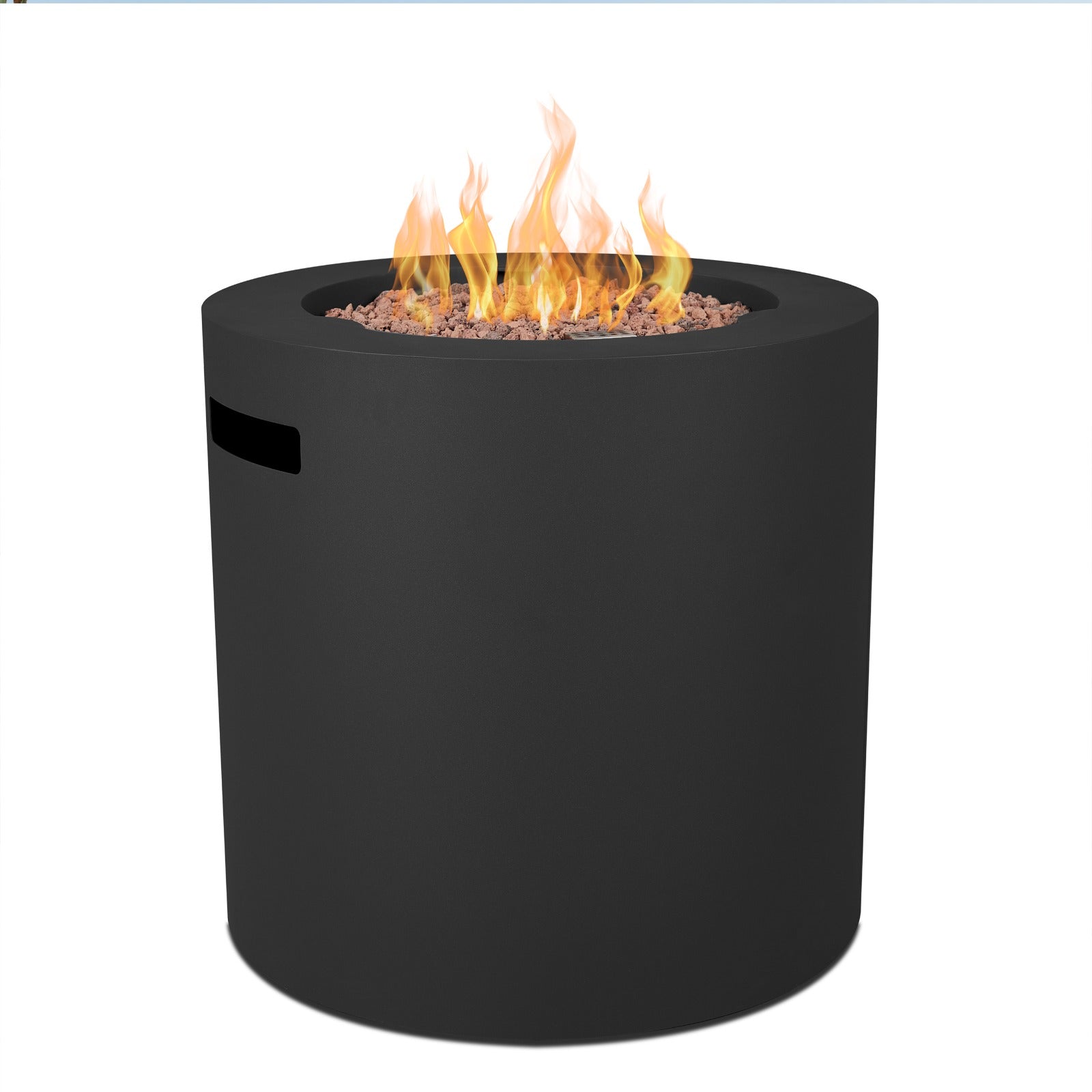 Aegean 24" Round Fire Pit Table with Hidden Propane Tank - Real Flame