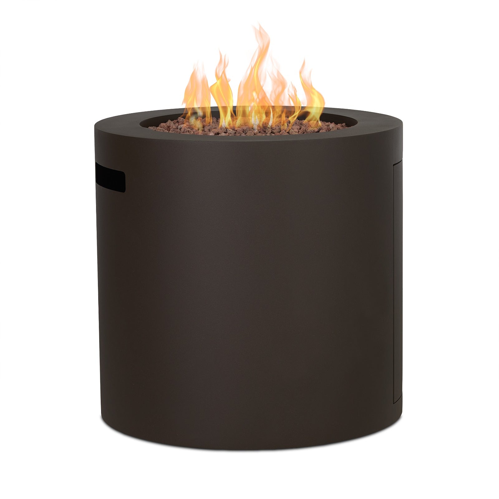 Aegean 24" Round Fire Pit Table with Hidden Propane Tank - Real Flame