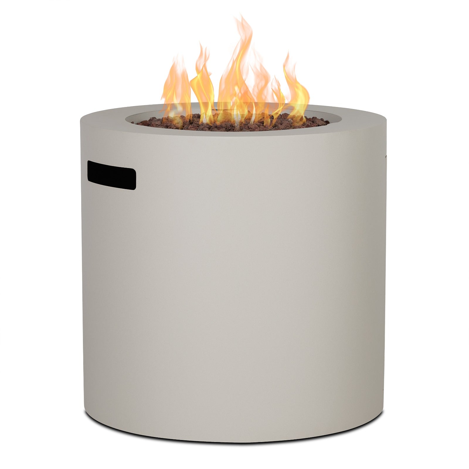 Aegean 24" Round Fire Pit Table with Hidden Propane Tank - Real Flame