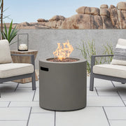 Aegean 24" Round Fire Pit Table with Hidden Propane Tank - Real Flame