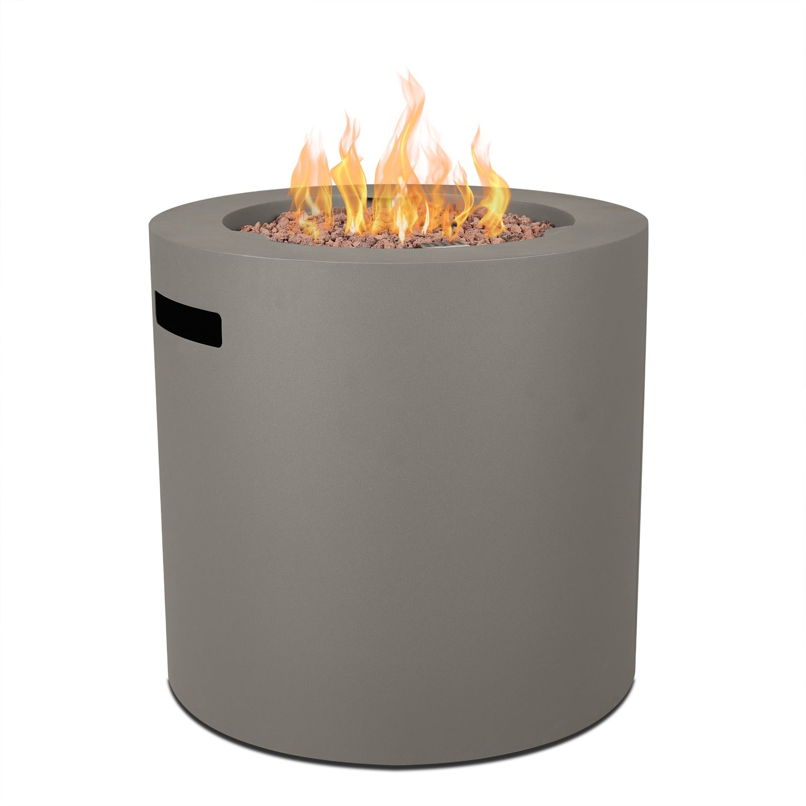 Aegean 24" Round Fire Pit Table with Hidden Propane Tank - Real Flame