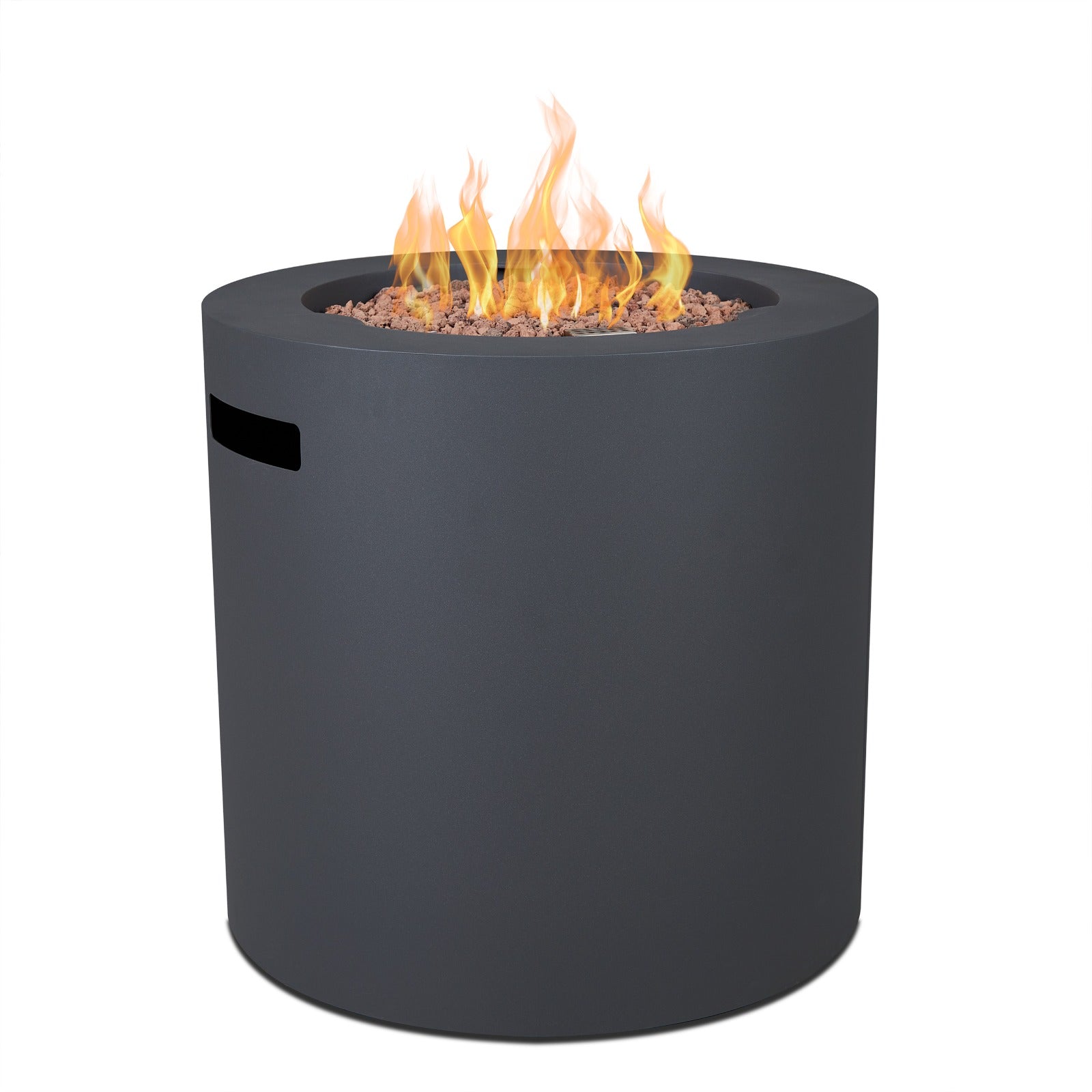 Aegean 24" Round Fire Pit Table with Hidden Propane Tank - Real Flame