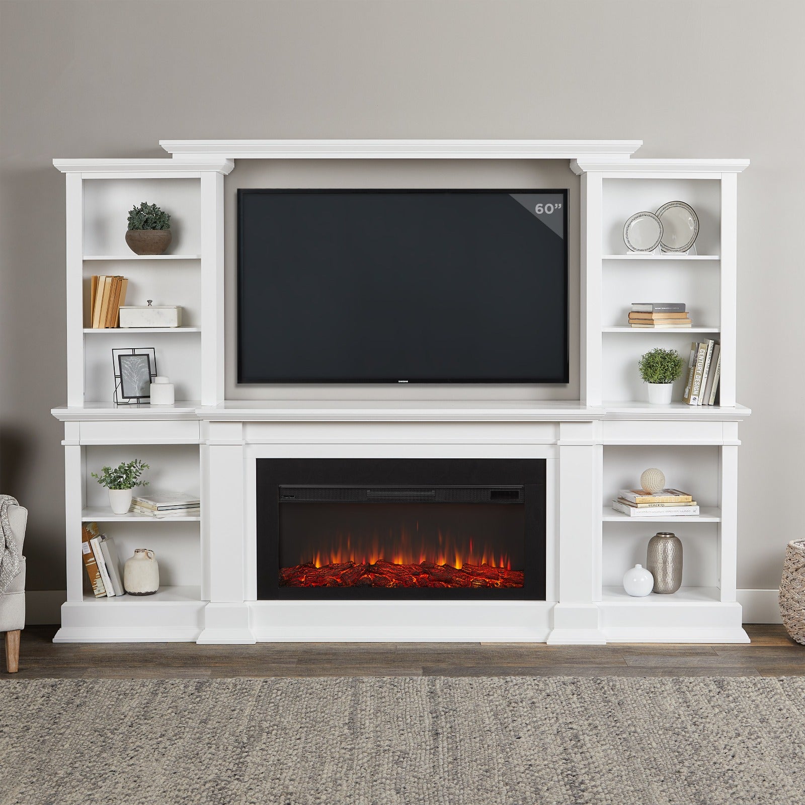 Monte Vista Landscape Electric TV Stand - Real Flame