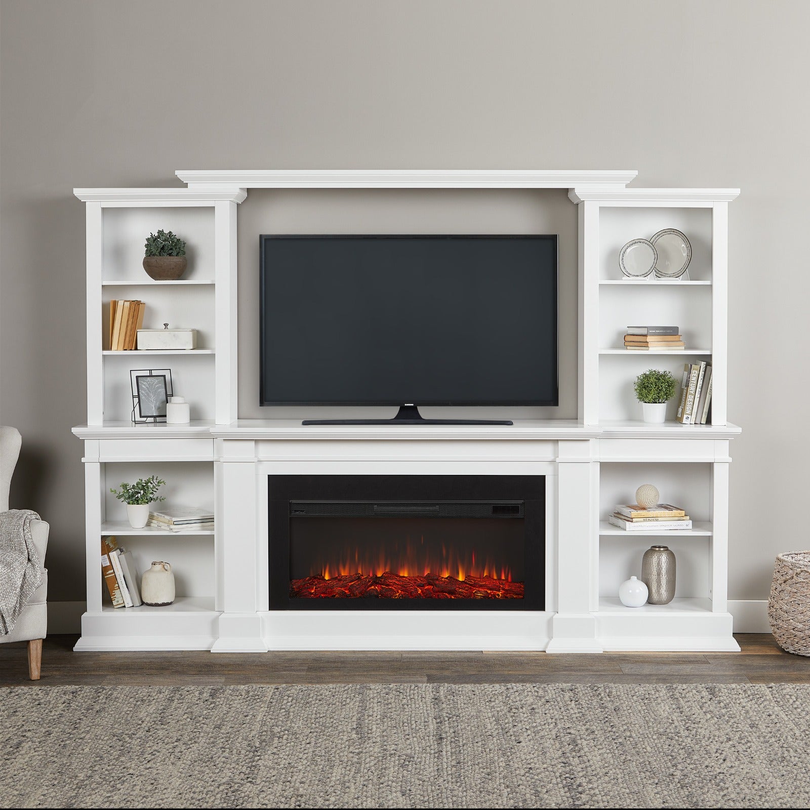 Monte Vista Landscape Electric TV Stand - Real Flame