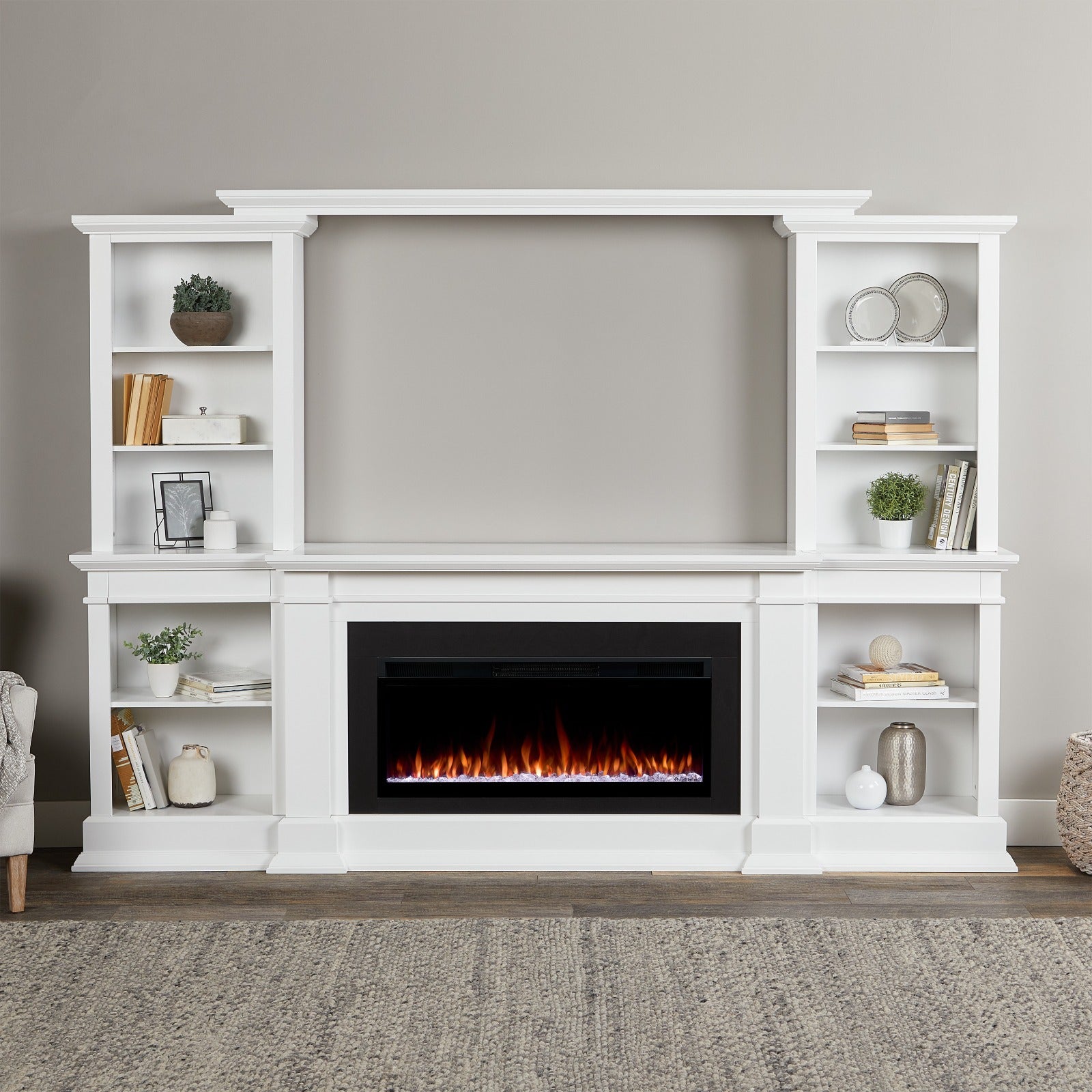 Monte Vista SMART Landscape Electric Fireplace TV Stand - Real Flame