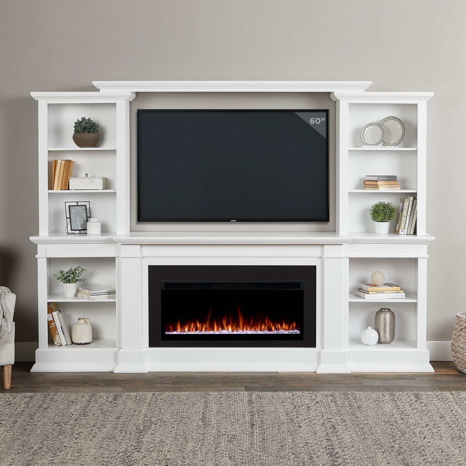 Monte Vista SMART Landscape Electric Fireplace TV Stand - Real Flame