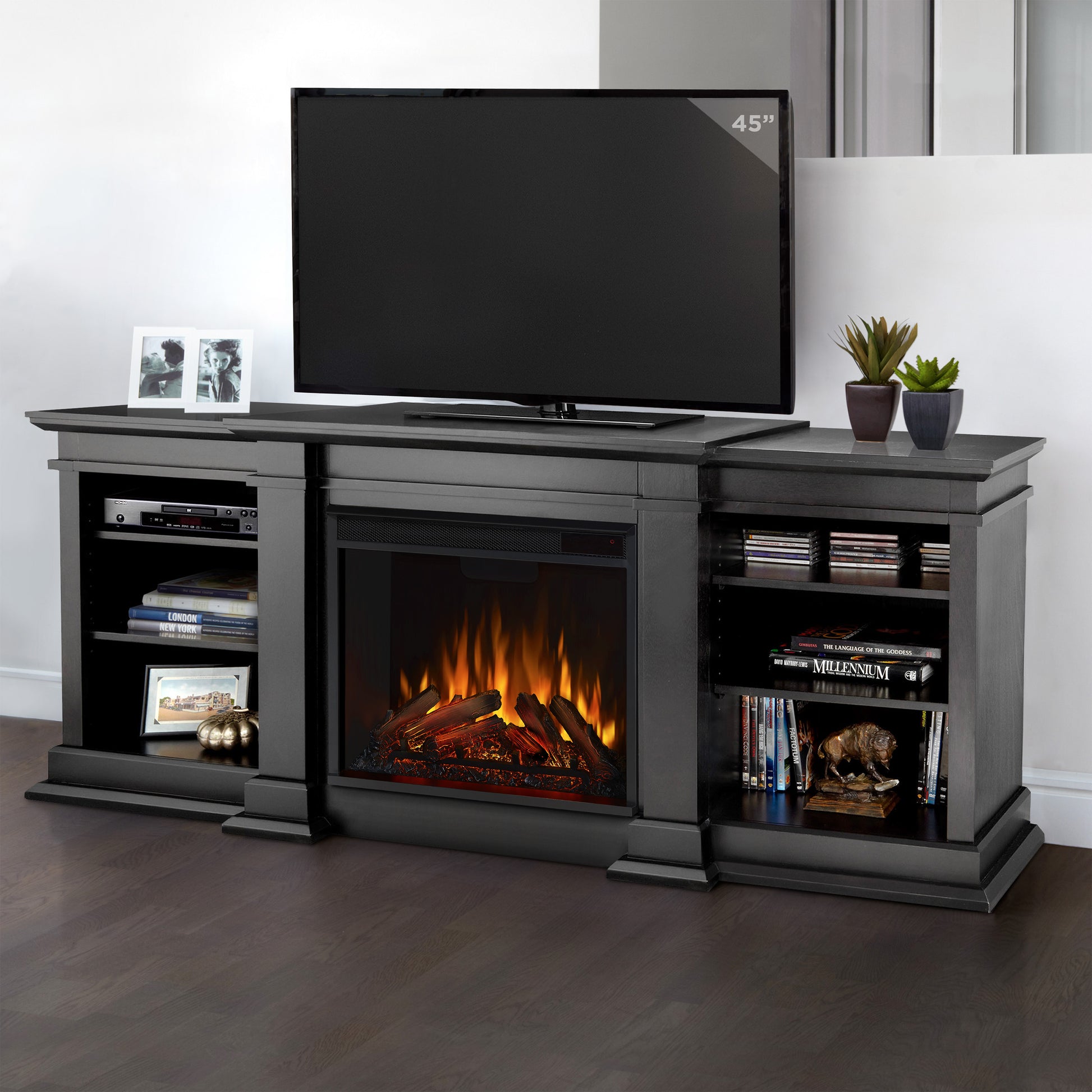 Fresno Electric Fireplace TV Stand - Real Flame