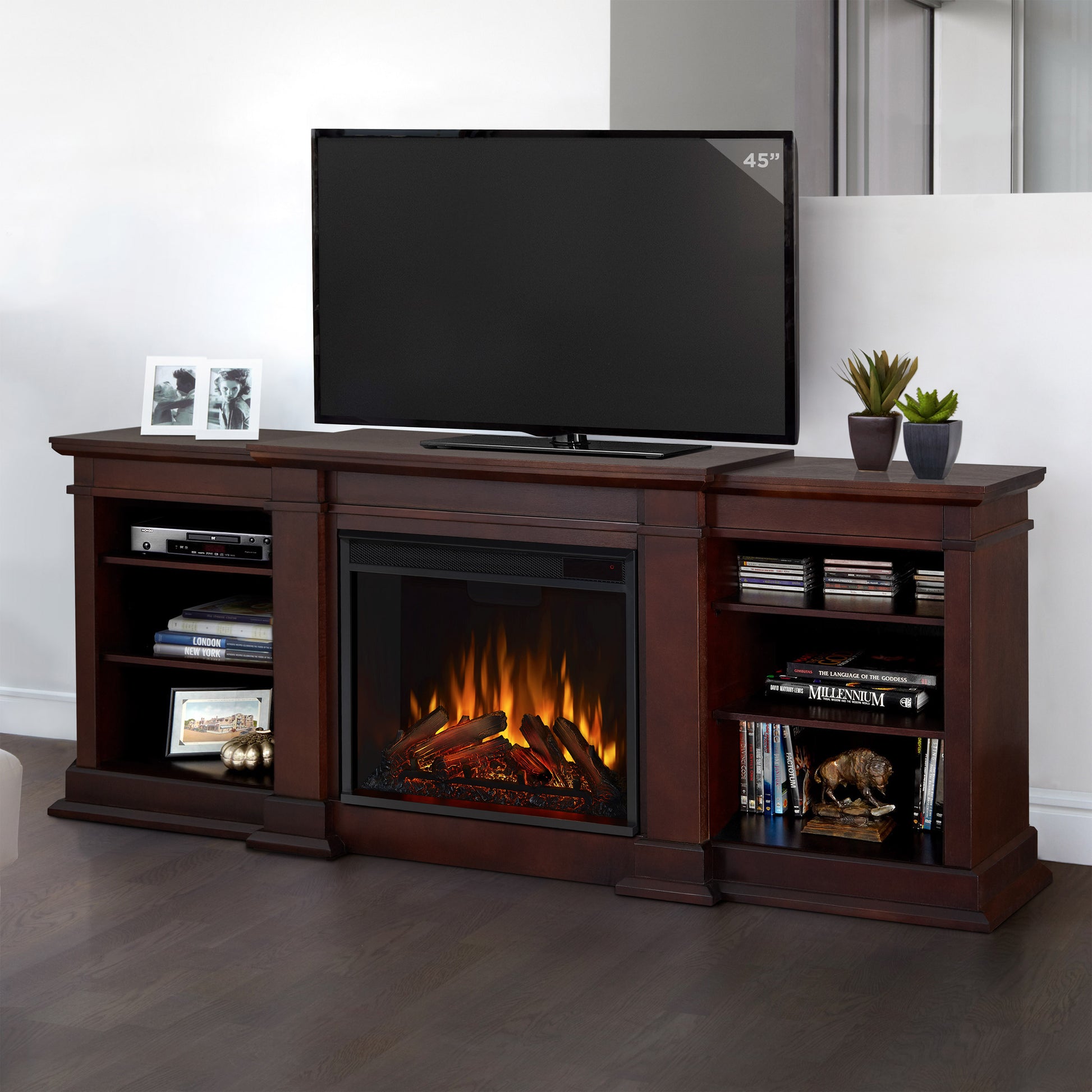 Fresno Electric Fireplace TV Stand - Real Flame