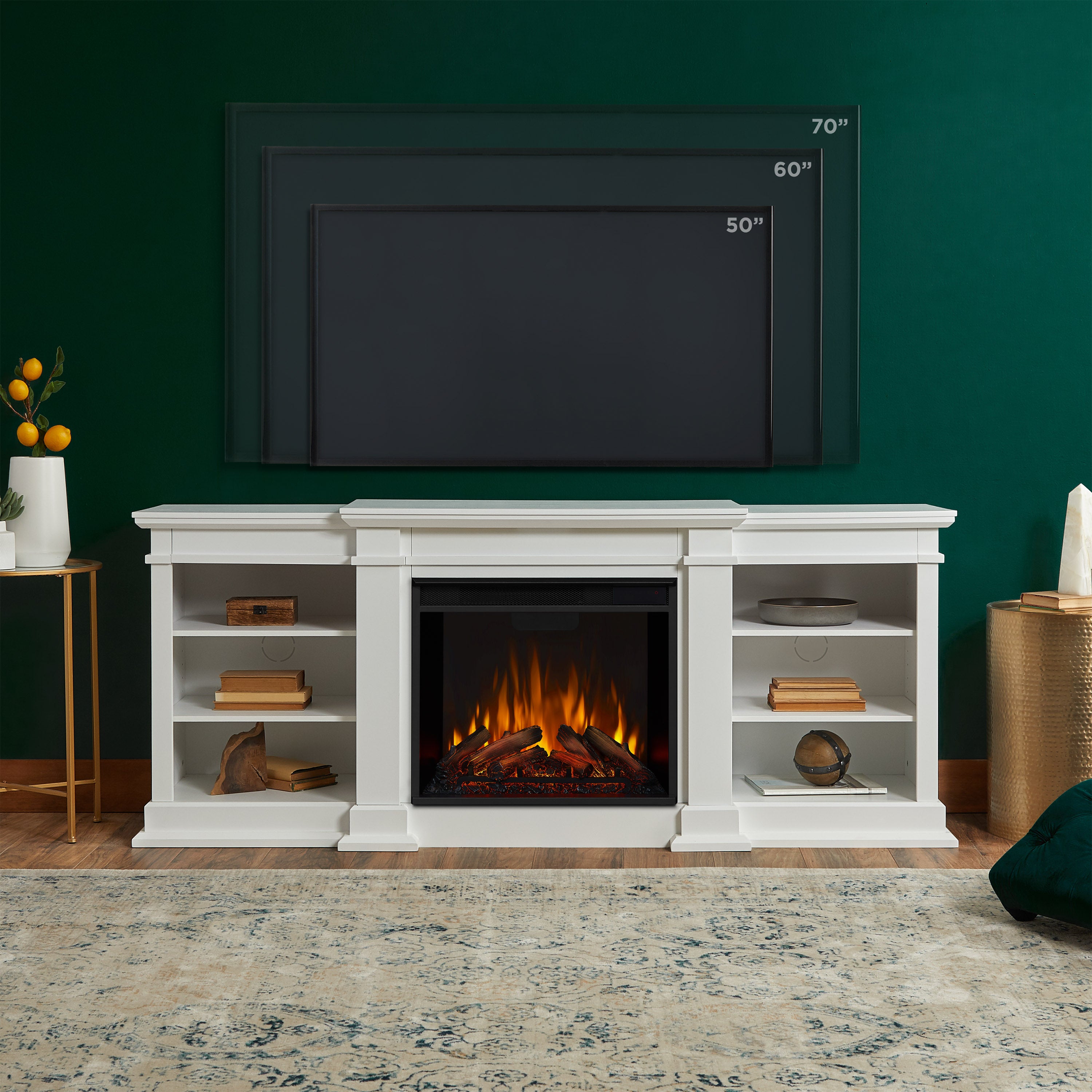 Fresno Electric Fireplace TV Stand - Real Flame