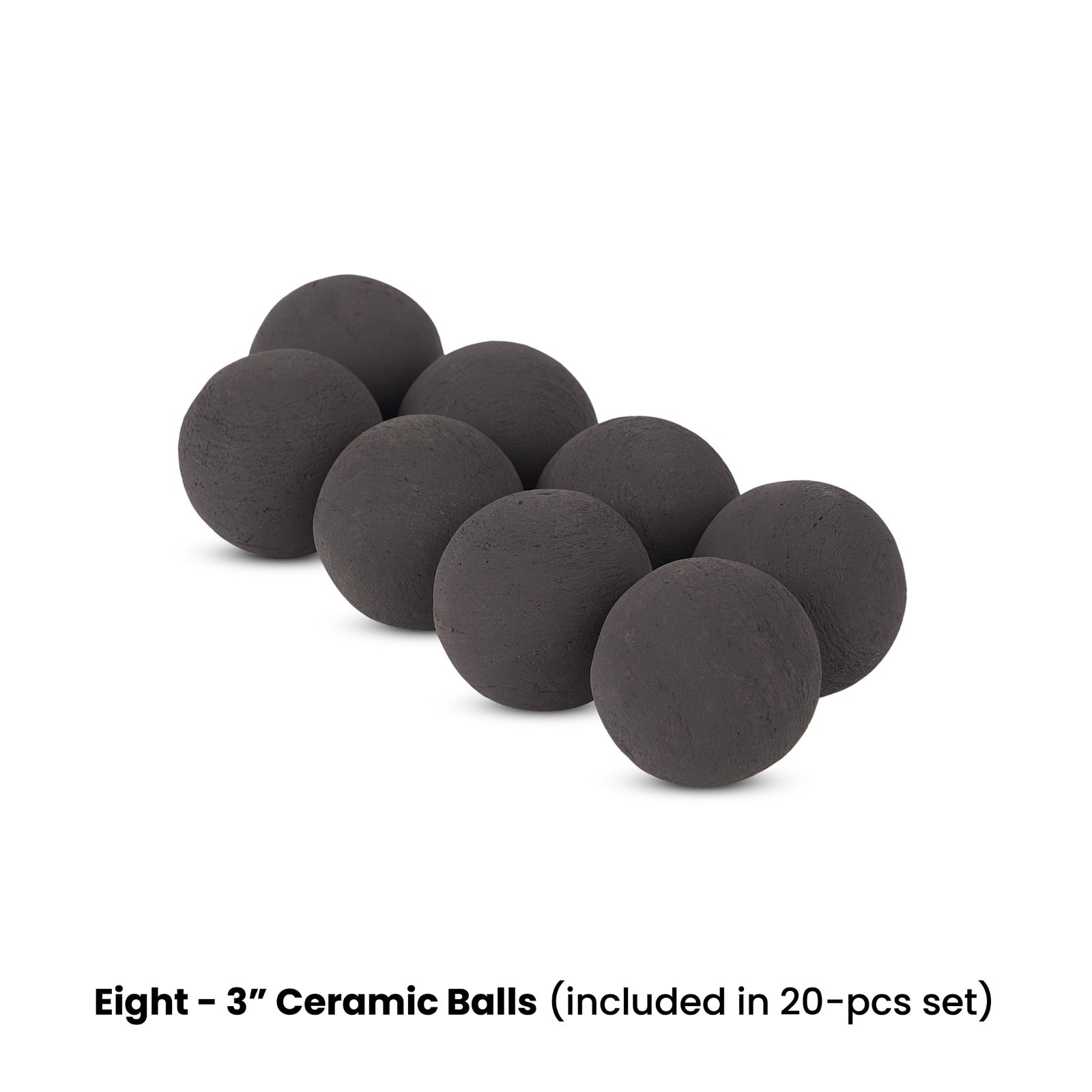 20 - piece Outdoor Fire Pit Sphere Set - Real Flame