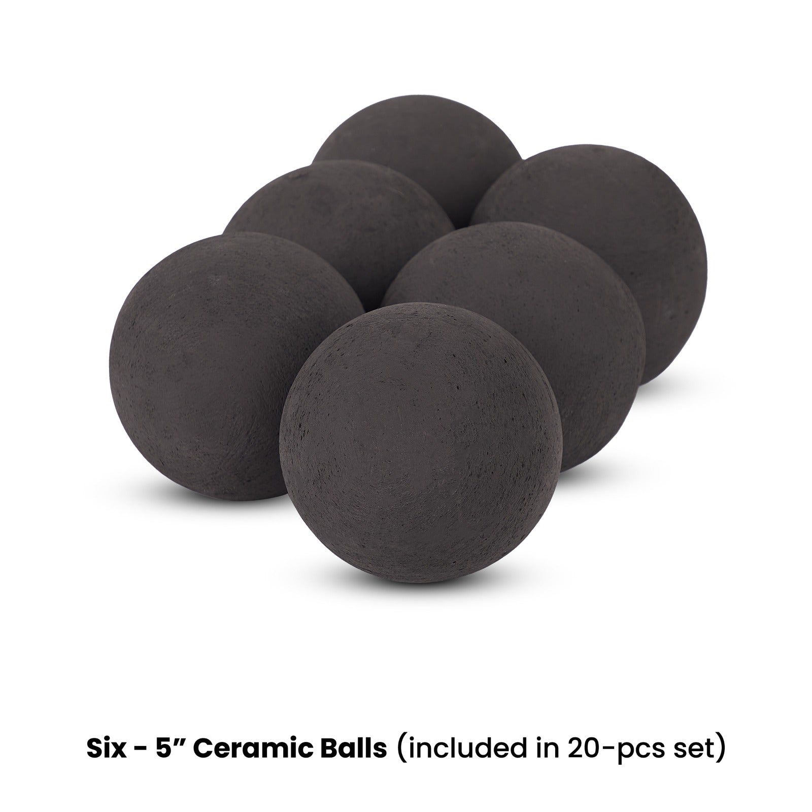 20 - piece Outdoor Fire Pit Sphere Set - Real Flame