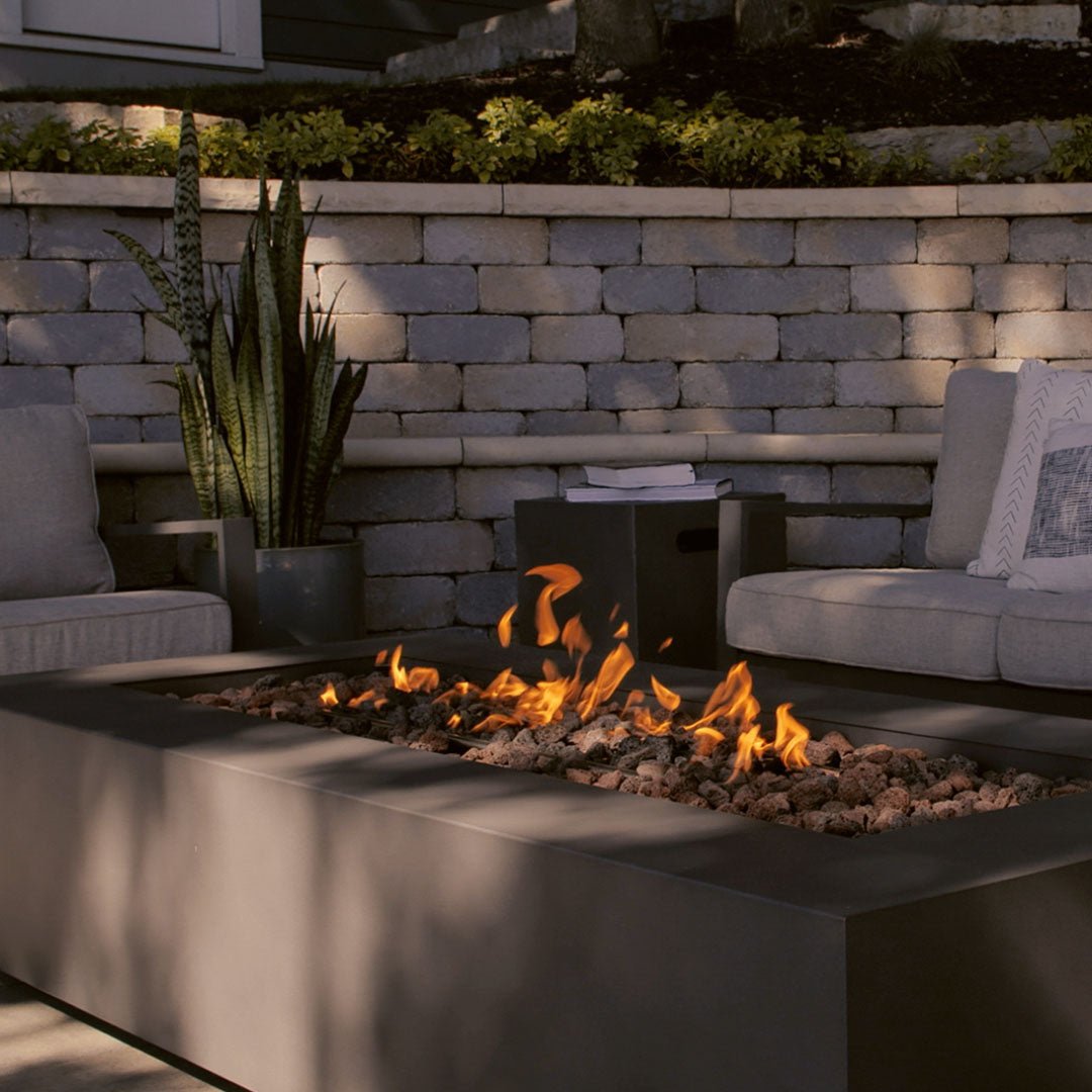 Aegean 70" Rectangle Propane or Natural Gas Fire Pit Table - Real Flame