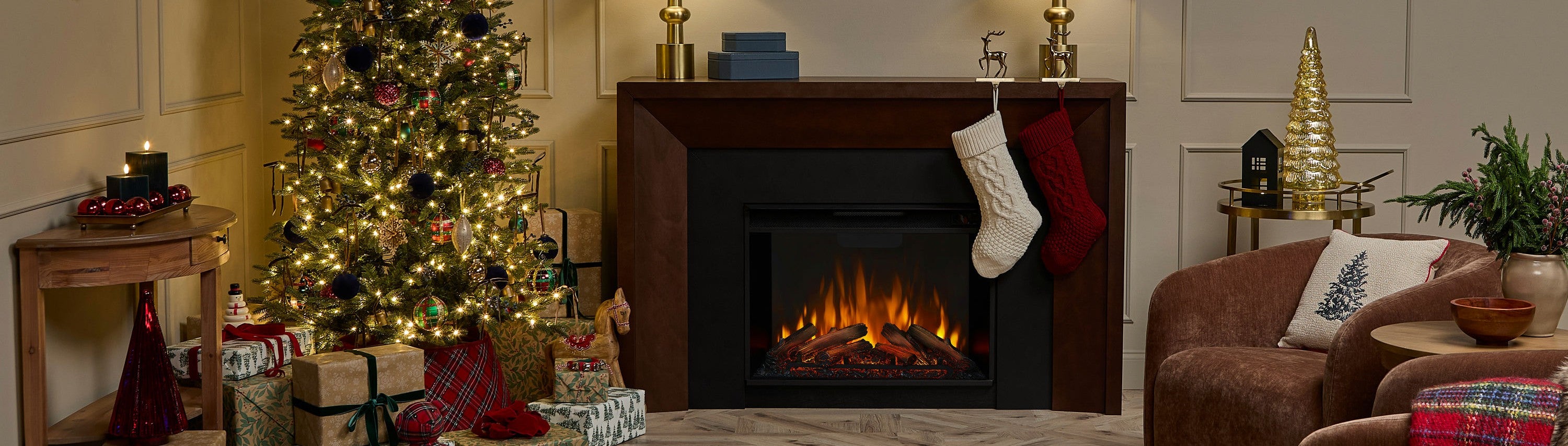 Christmas Fireplace Mantel Decoration 