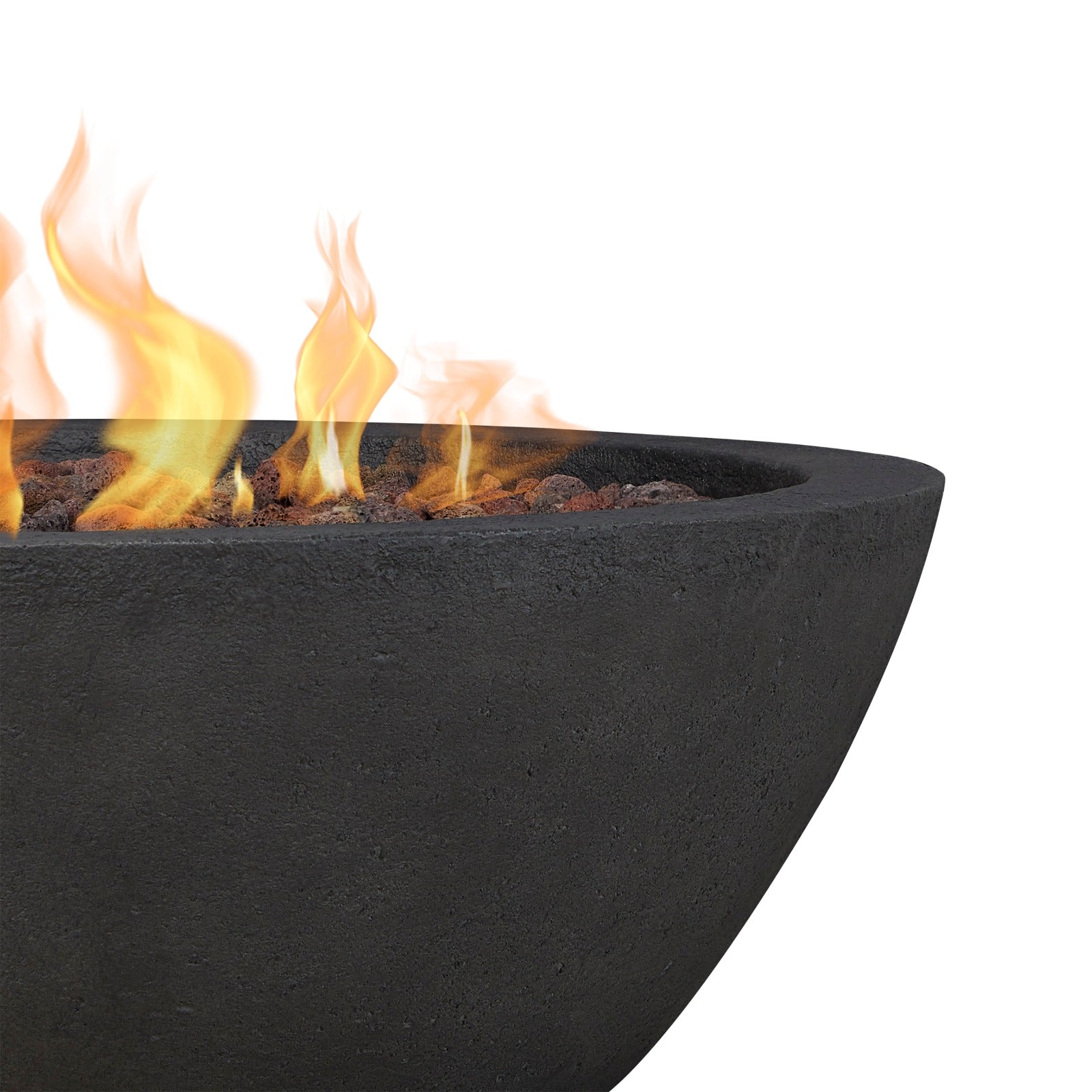 Riverside Round Propane or Natural Gas Fire Pit - Real Flame