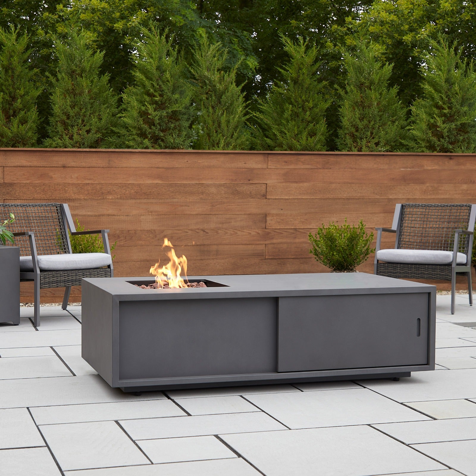 Vance Propane or Natural Gas Fire Pit Table - Real Flame