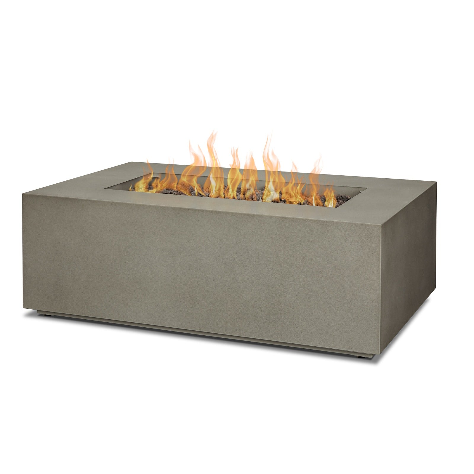 Aegean 42" Rectangle Propane or Natural Gas Fire Pit Table - Real Flame