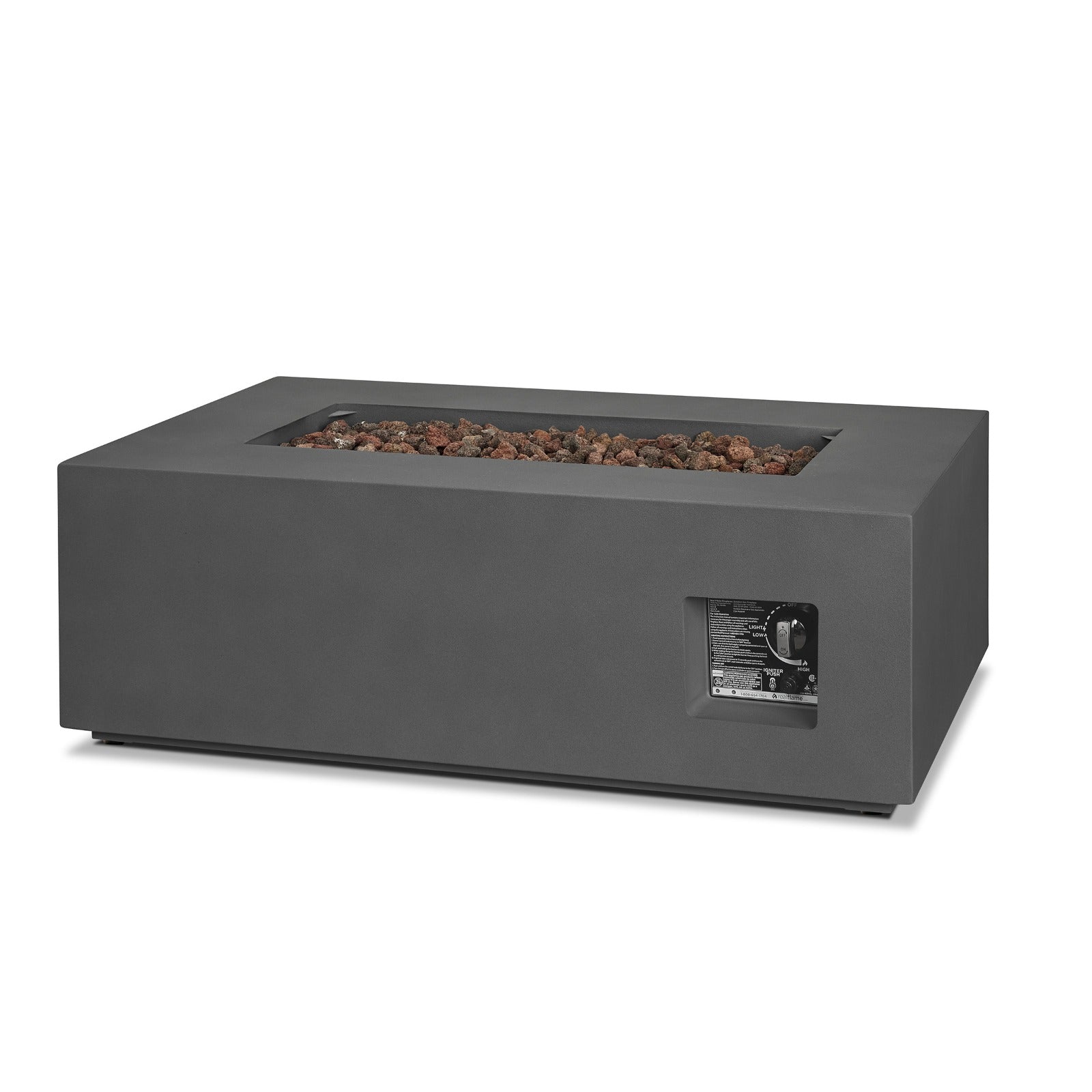 Aegean 42" Rectangle Propane or Natural Gas Fire Pit Table - Real Flame