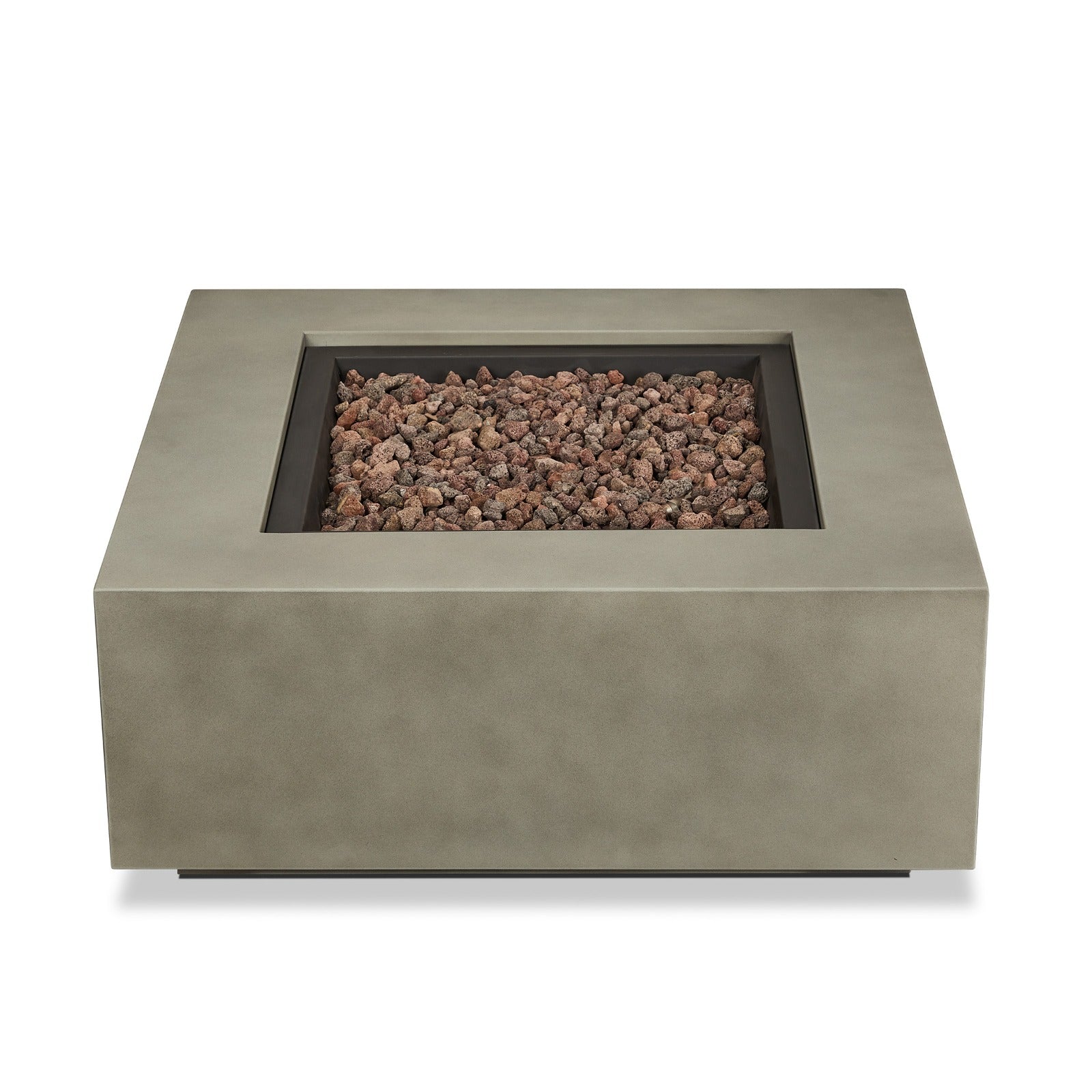 Aegean Square Propane or Natural Gas Fire Pit Table - Real Flame