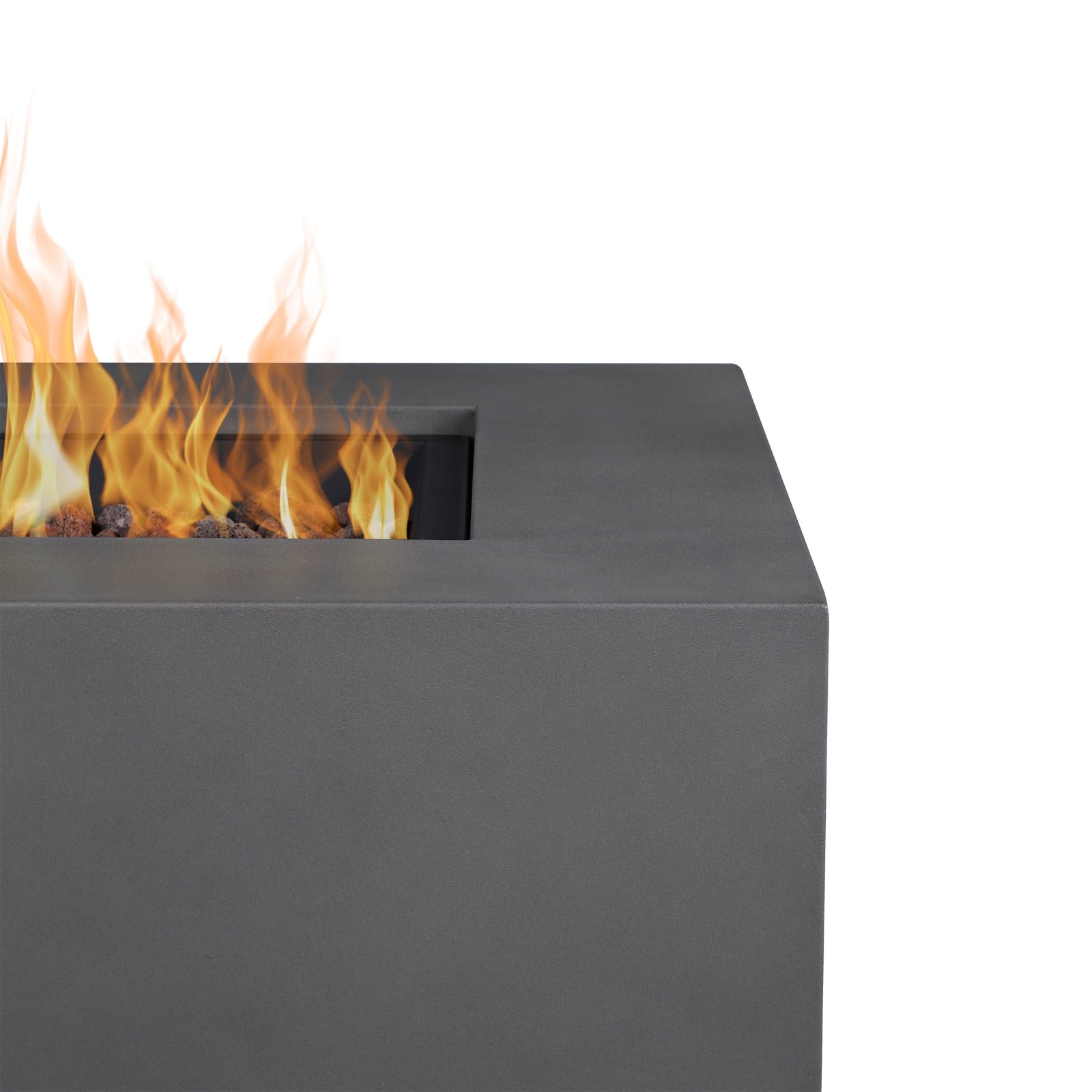 Aegean Square Propane or Natural Gas Fire Pit Table - Real Flame