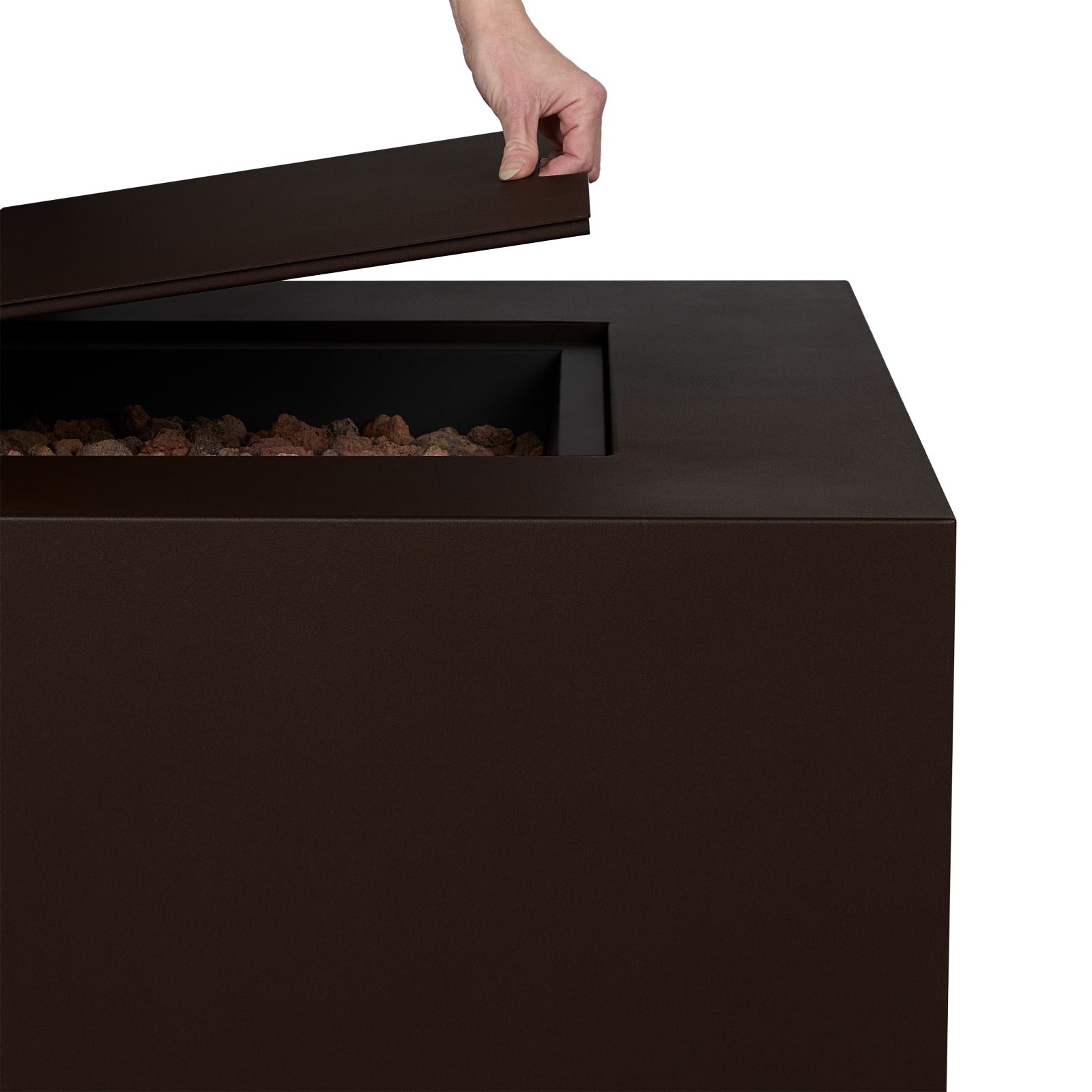 Aegean 50" Rectangle Propane or Natural Gas Fire Pit Table - Real Flame