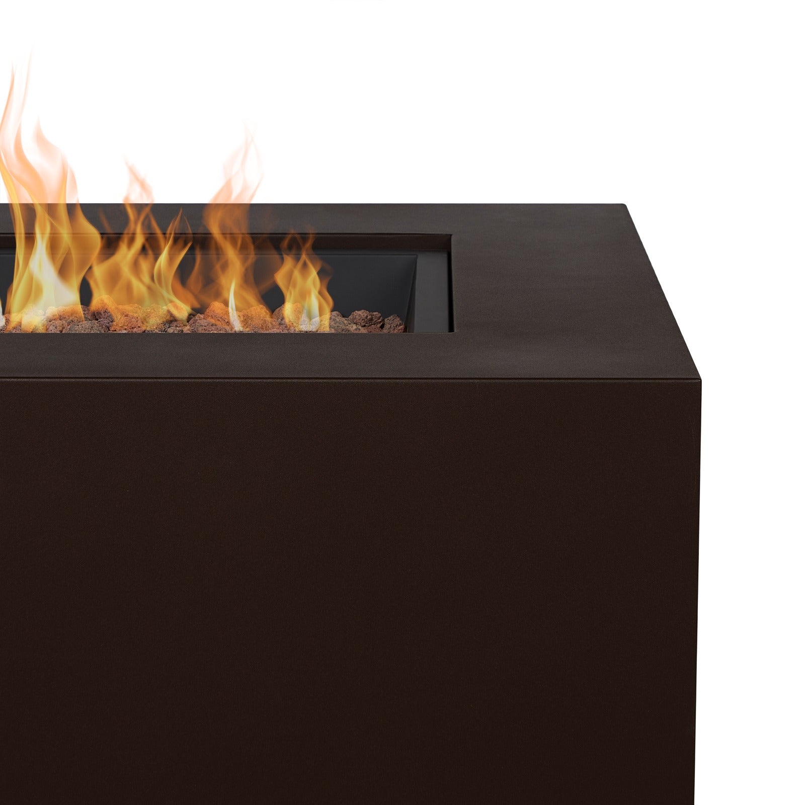 Aegean 50" Rectangle Propane or Natural Gas Fire Pit Table - Real Flame