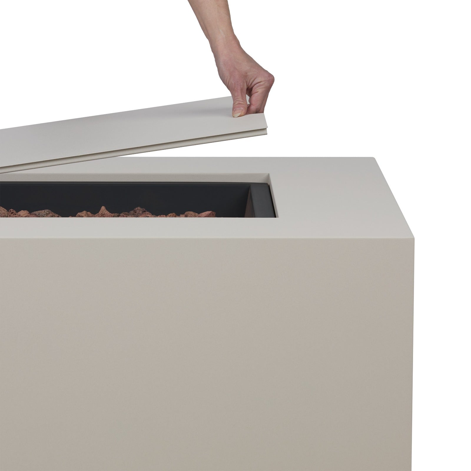 Aegean 50" Rectangle Propane or Natural Gas Fire Pit Table - Real Flame